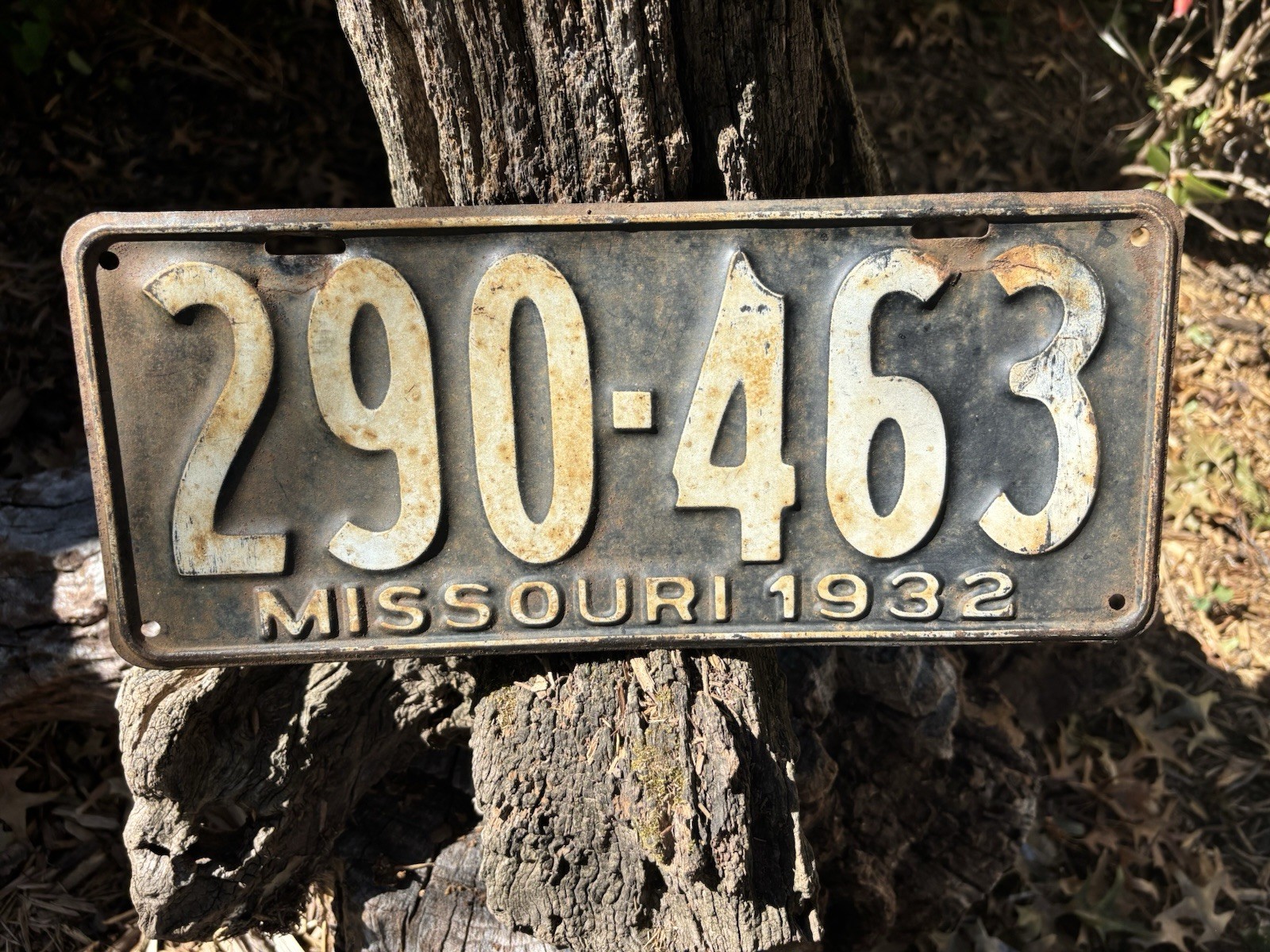 MISSOURI 1932 License Plate # 290-463 MISSOURI 1932 License Plate # 290-463