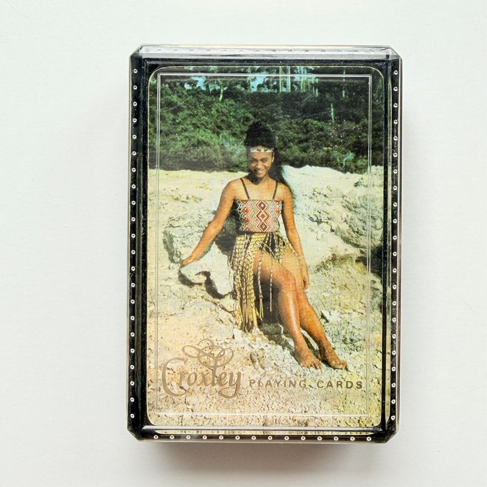 Vintage 1960s Croxley Maori Girl Souvenir Playing Cards NZ John Dickinson Full Vintage 1960s Croxley Maori Girl Souvenir Playing Cards NZ John Dickinson Full