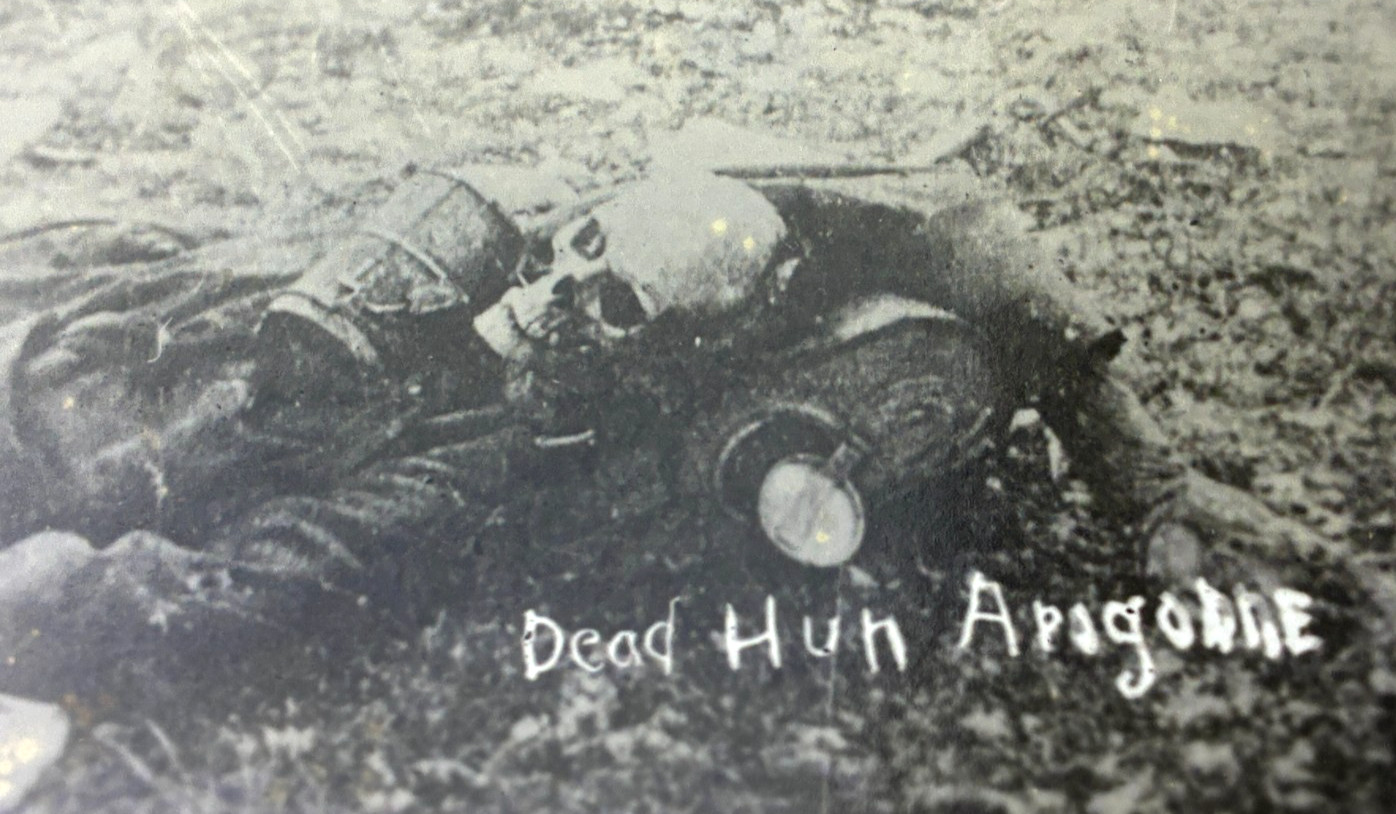 RPPC Postcard WW1 Dead Hun GERMAN Meuse-Argonne Offensive France Graphic Rare PB RPPC Postcard WW1 Dead Hun GERMAN Meuse-Argonne Offensive France Graphic Rare PB