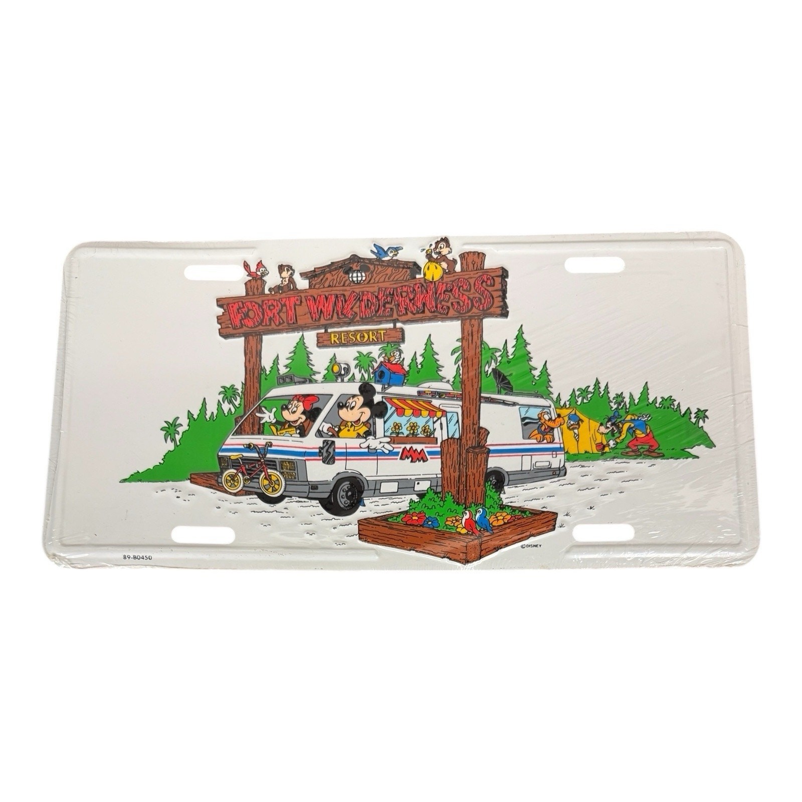 Fort Wilderness Resort Metal License Plate Vtg Walt Disney World WDW Original Fort Wilderness Resort Metal License Plate Vtg Walt Disney World WDW Original
