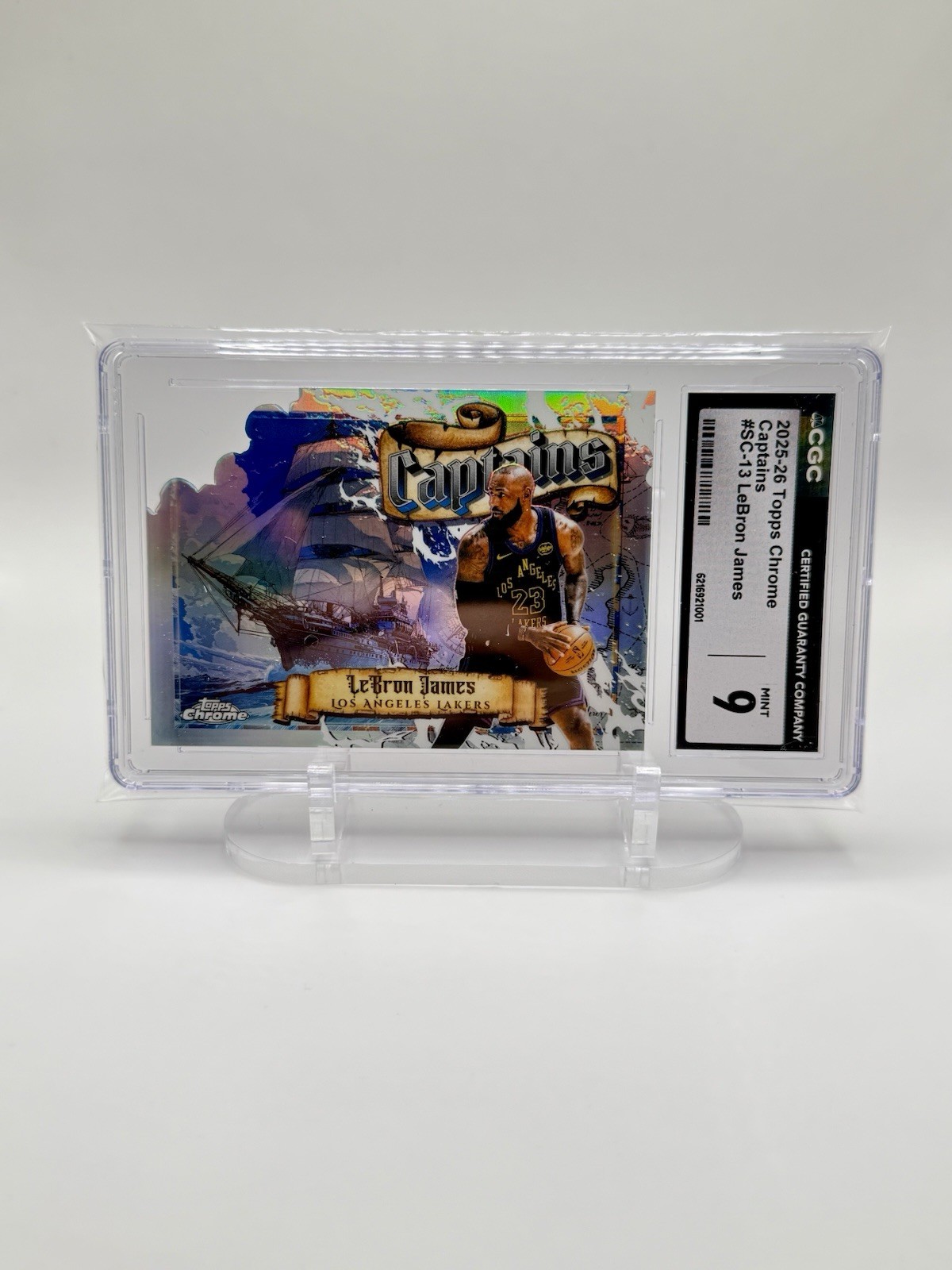 Topps 2025-26 Chrome Captains SC-13 LeBron James CGC 9 Graded - POP 1 Topps 2025-26 Chrome Captains SC-13 LeBron James CGC 9 Graded - POP 1
