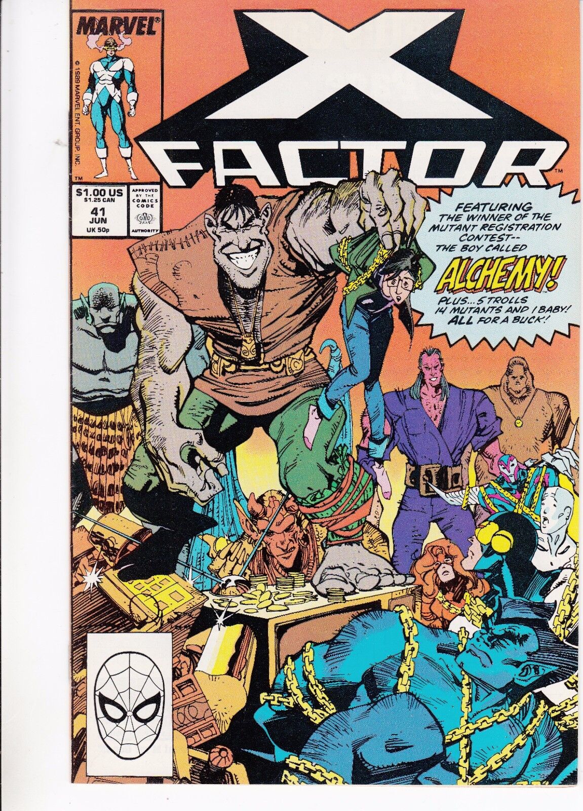 X-FACTOR  #41 1989 STAN LEE -BOY CALLED ALCHEMY- SIMONSON/ ROSEN...VF/NM