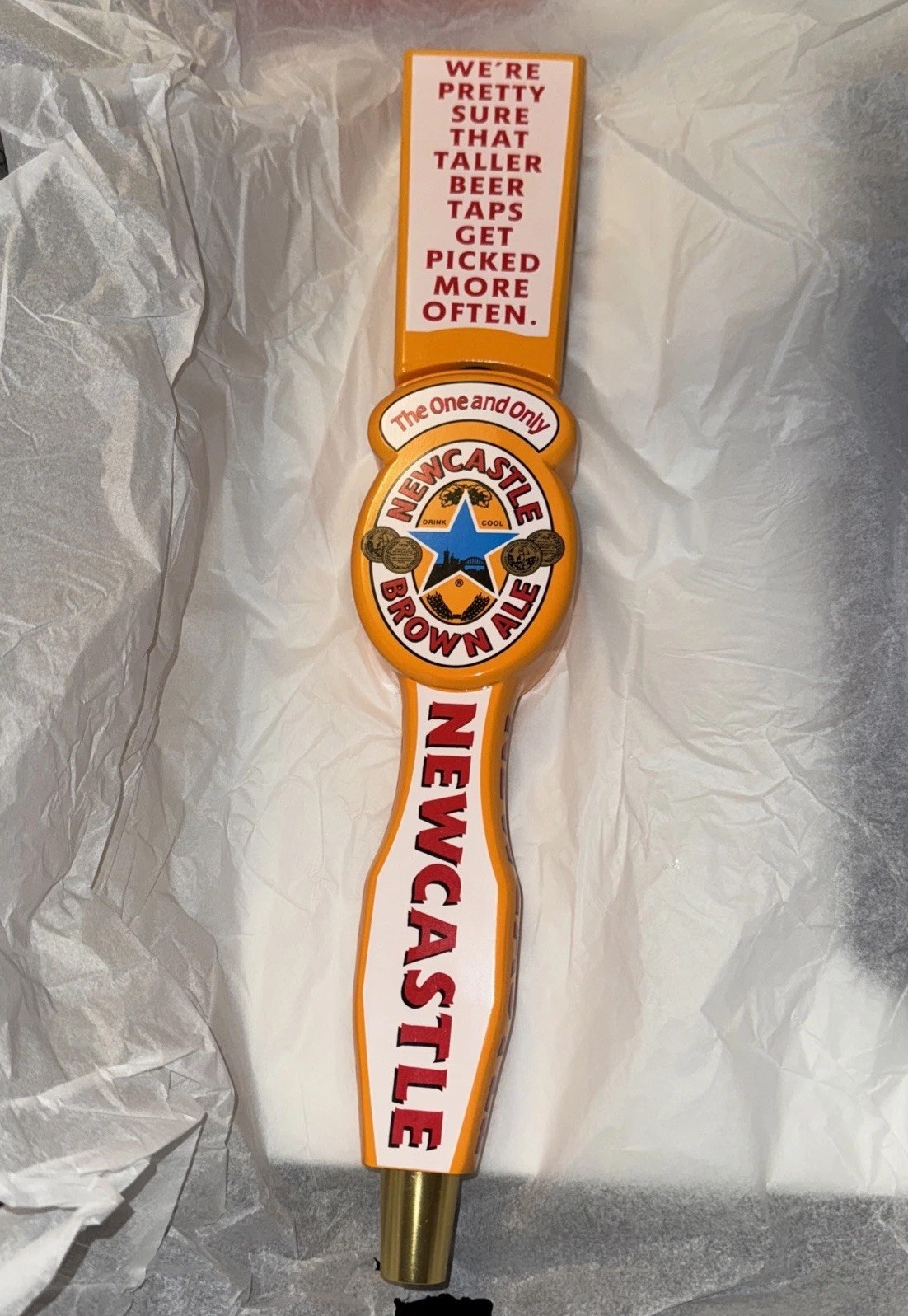 Newcastle Brown Ale Tall Beer Tap Handle Newcastle Brown Ale Tall Beer Tap Handle