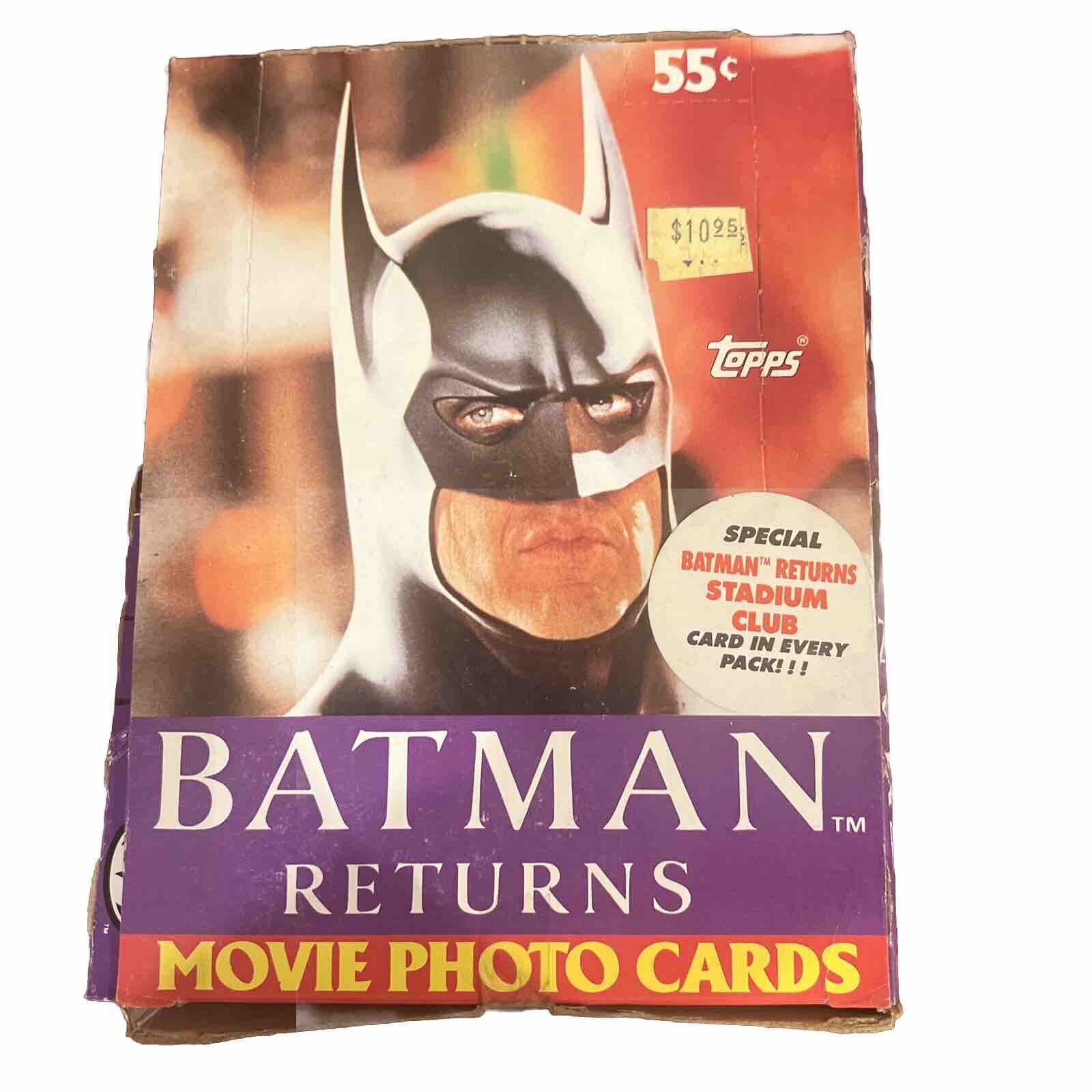 1992 TOPPS - BATMAN RETURNS MOVIE PHOTO CARDS - WAX BOX - UNOPENED 36 PACKS