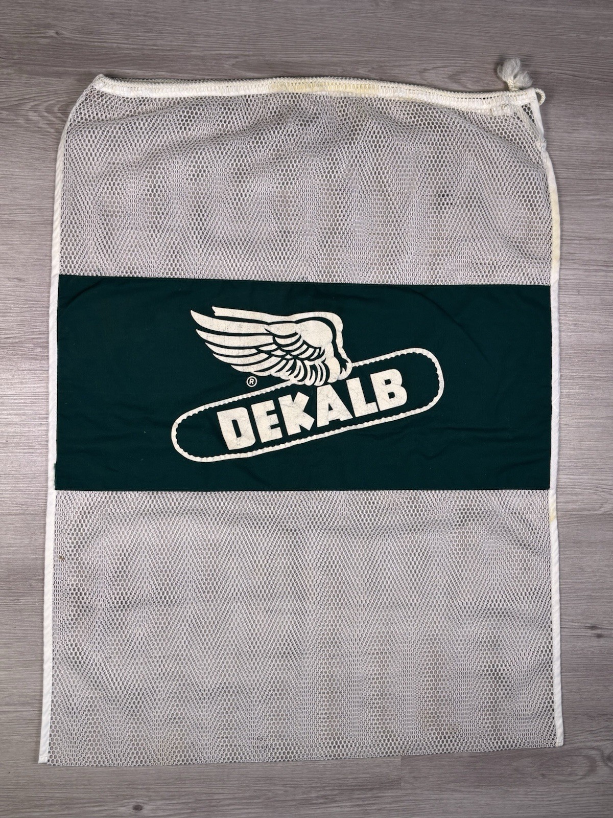 Vintage DEKALB Seed Corn Promotional Mesh Wash Bag Farm Advertising Flying Ear