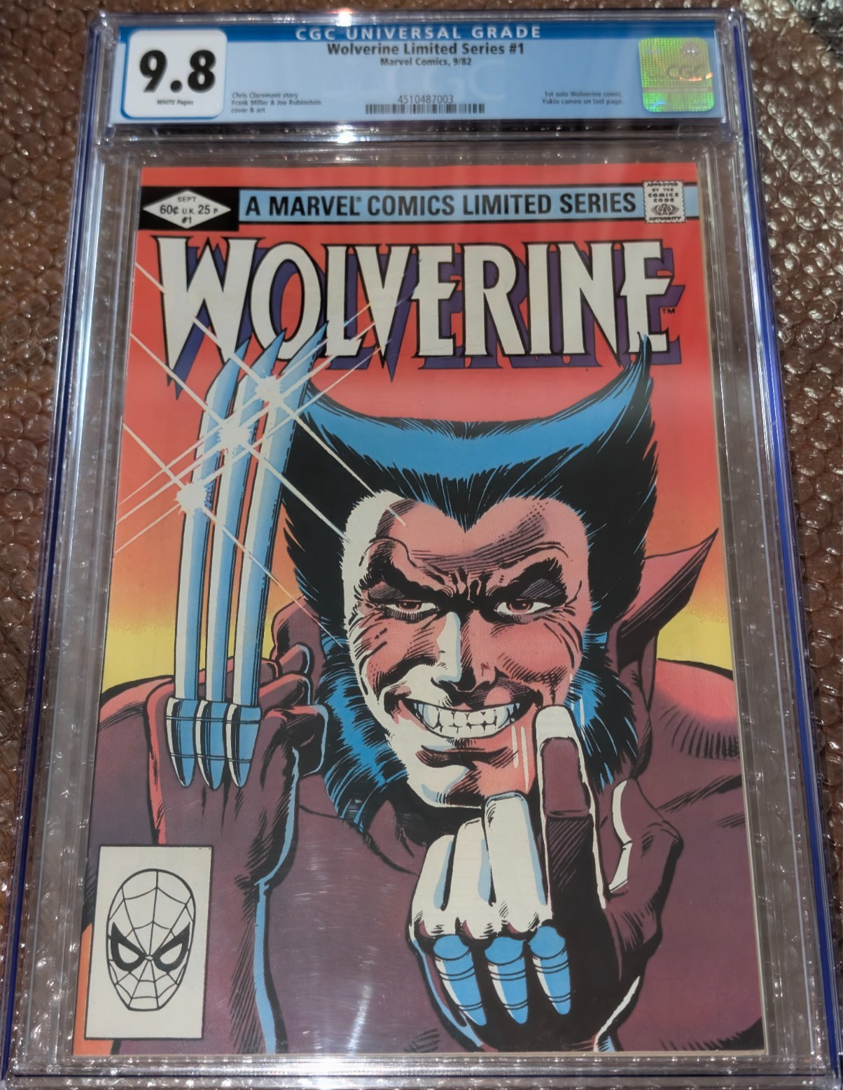 Wolverine #1 CGC 9.8 White Pages (1982) 1st Solo Series Frank Miller Claremont Wolverine #1 CGC 9.8 White Pages (1982) 1st Solo Series Frank Miller Claremont