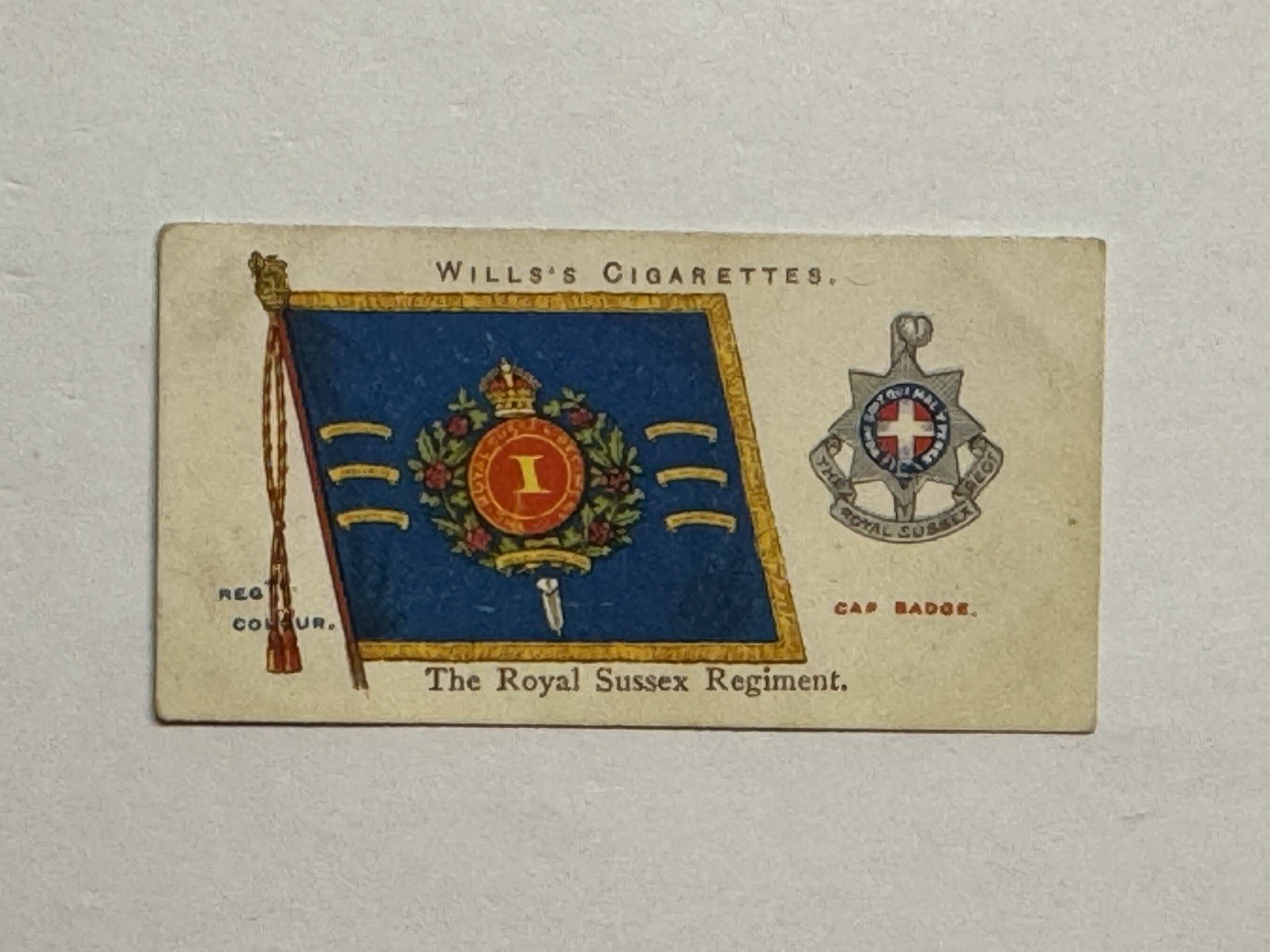 1908-1912 Wills\'s Cigarettes The Royal Sussex Regiment #1 First Series 1908-1912 Wills\'s Cigarettes The Royal Sussex Regiment #1 First Series