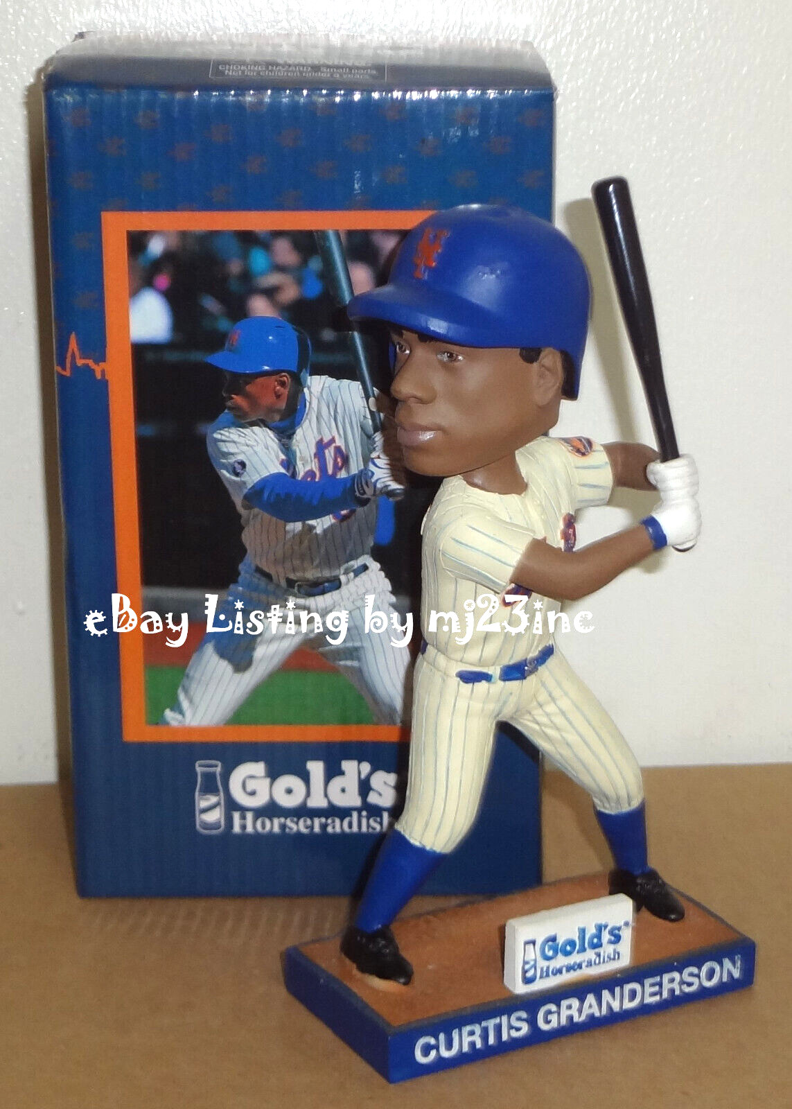 2014 NEW YORK METS CURTIS GRANDERSON BOBBLEHEAD & TICKET CITI FIELD GOLD\'S SGA 2014 NEW YORK METS CURTIS GRANDERSON BOBBLEHEAD & TICKET CITI FIELD GOLD\'S SGA