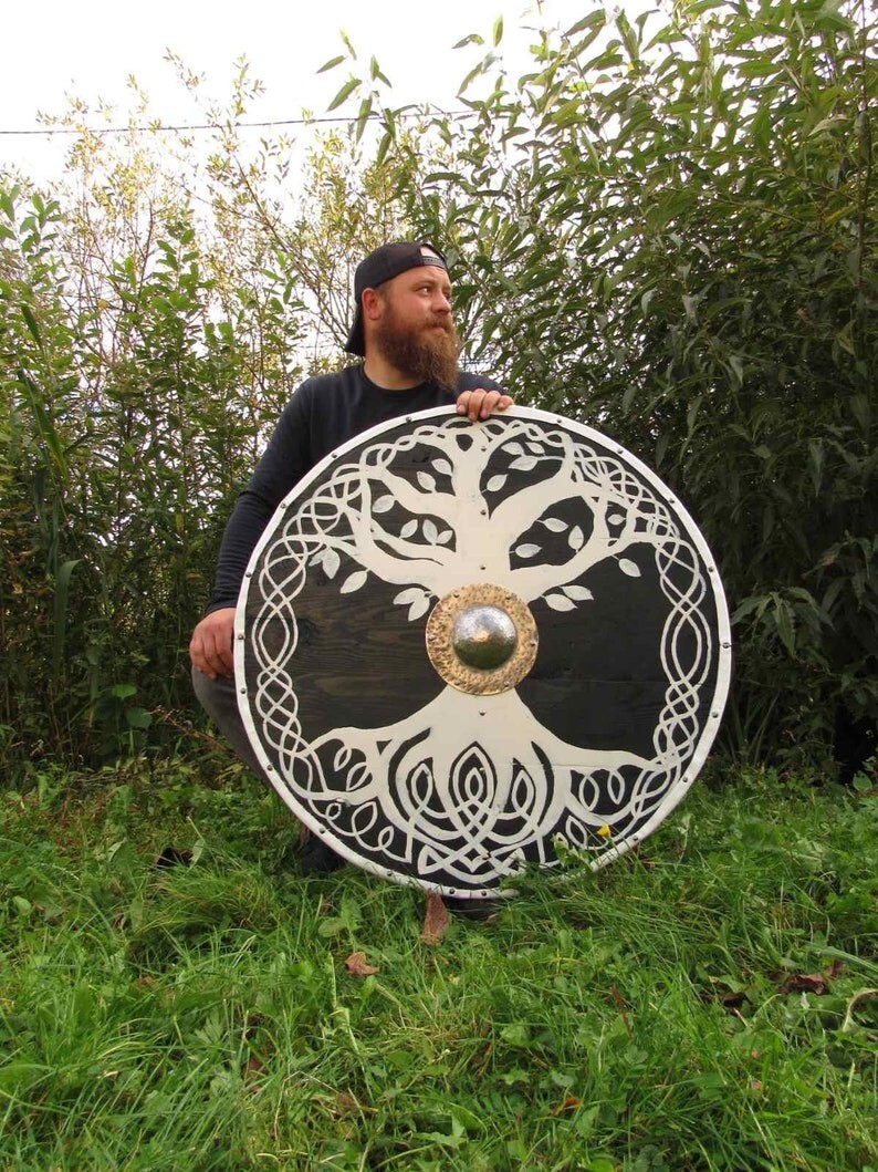 Medieval New  Designer Viking Battle Shield, Traditional Norse Battle Handmade