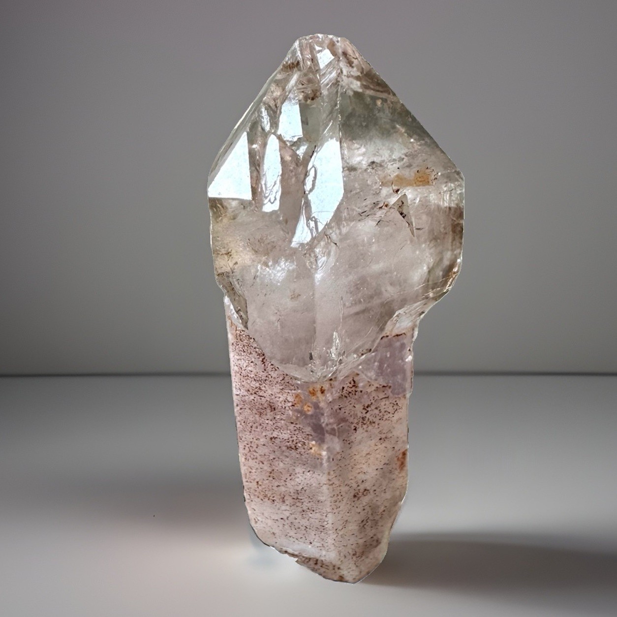 “Lavender Crown” Madagascar Skeletal Scepter Fenster Overgrowth Quartz Crystal