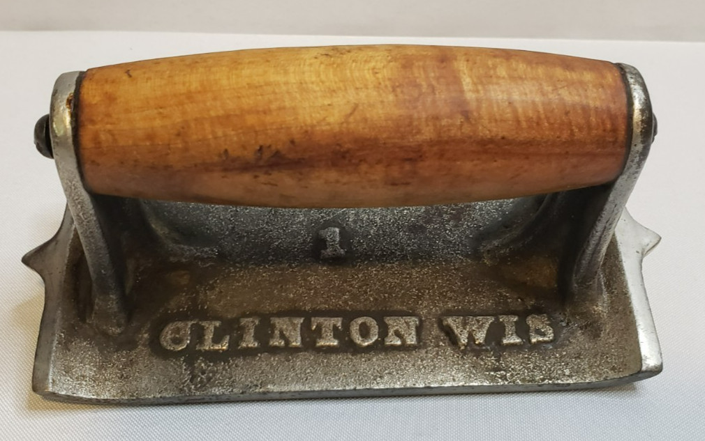 Vintage S&H Mfg Co Clinton Wis Concrete Grover Wood Handle Cast Iron USA Vintage S&H Mfg Co Clinton Wis Concrete Grover Wood Handle Cast Iron USA
