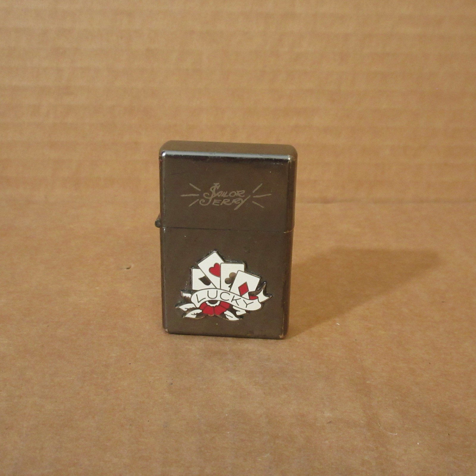 Vtg 2006 Lucky Lighter Sailor Jerry Flint Flip Top Limited Edition Poker Cards Vtg 2006 Lucky Lighter Sailor Jerry Flint Flip Top Limited Edition Poker Cards