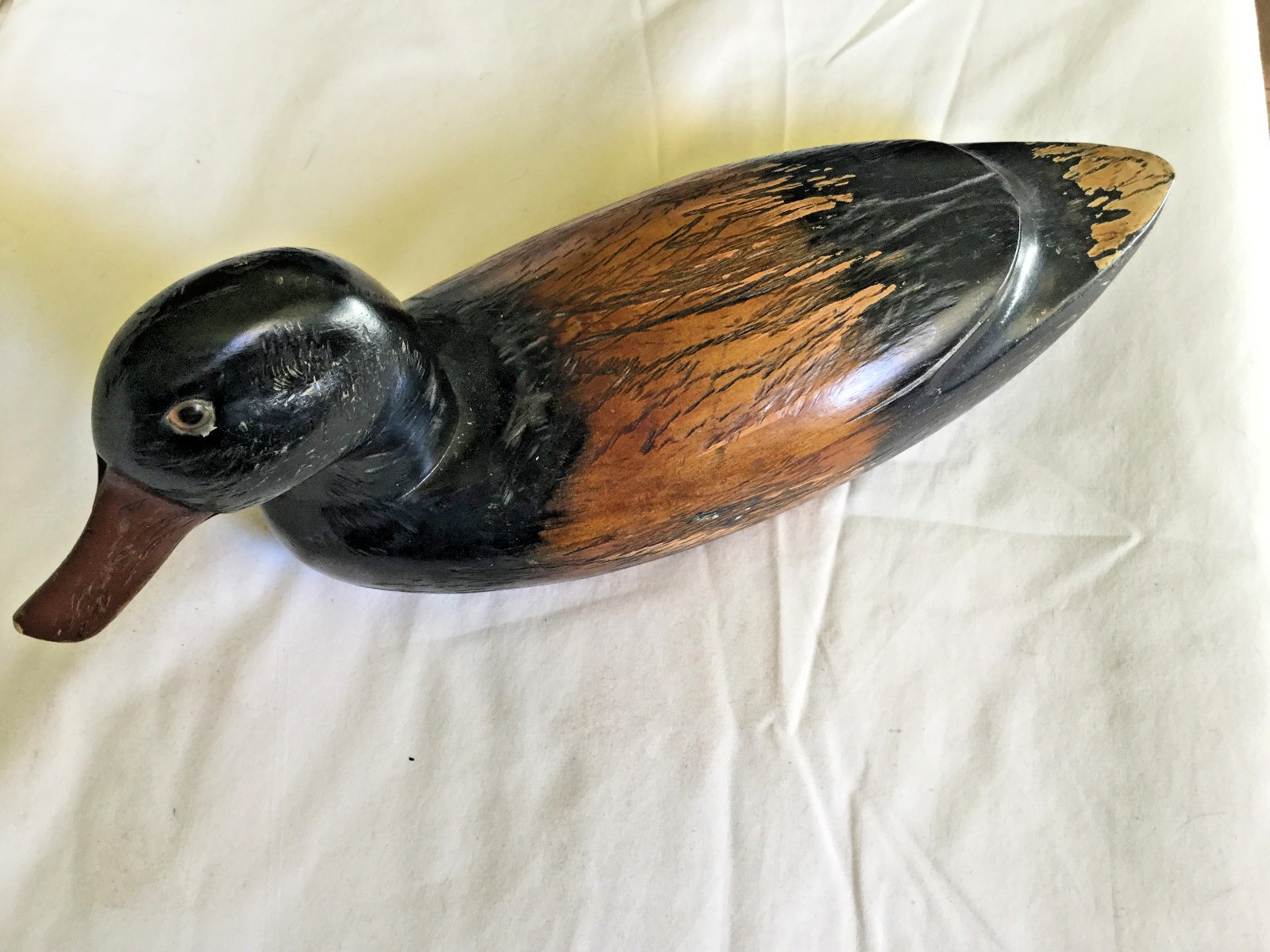 Vintage 1981 G. Wiley Carving Wooden Duck Decoy Folk Art Penn Carvers 11\ Vintage 1981 G. Wiley Carving Wooden Duck Decoy Folk Art Penn Carvers 11\