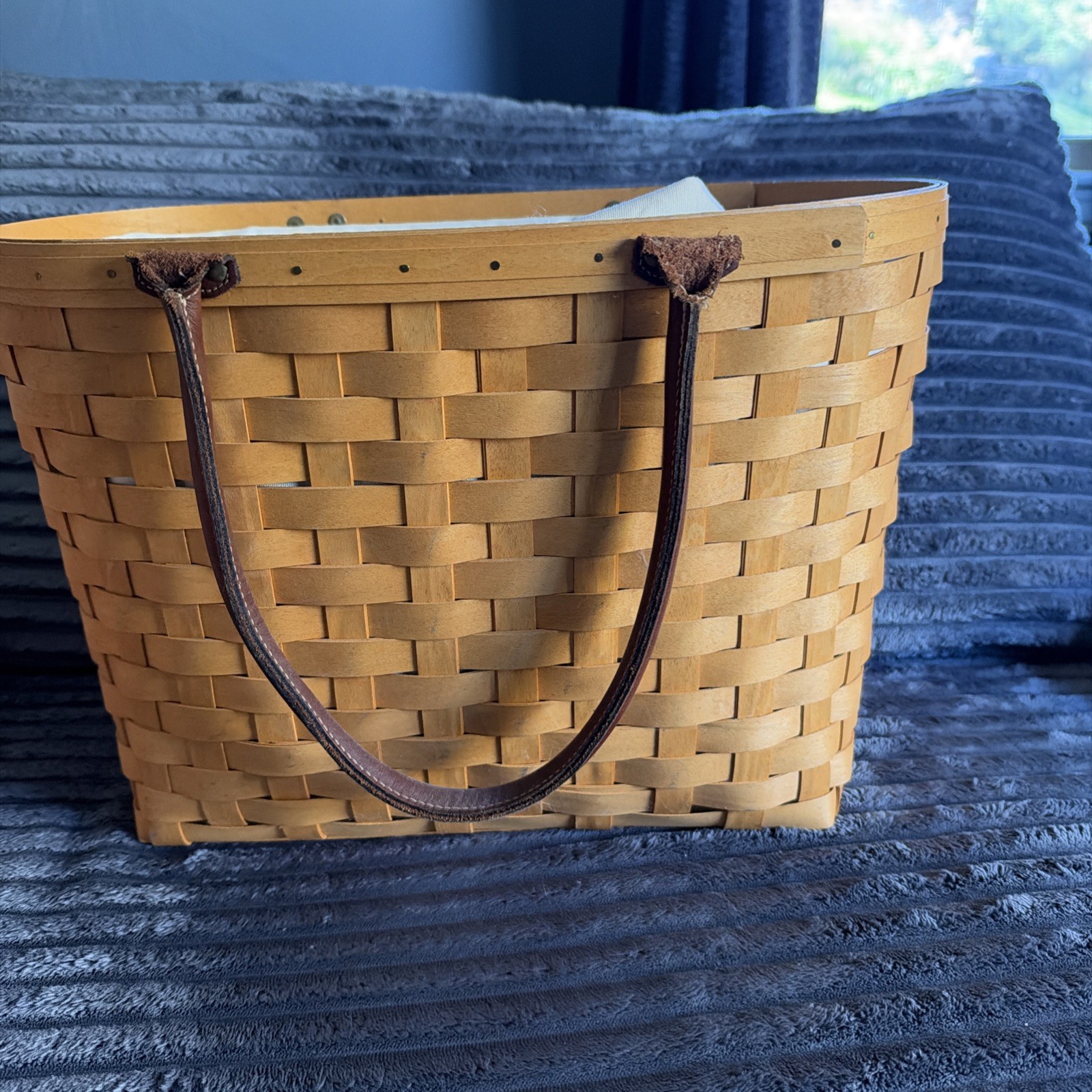 2001 Unused LONGABERGER Large Beach Tote Good 'Ol Summertime Boardwalk Basket 2001 Unused LONGABERGER Large Beach Tote Good 'Ol Summertime Boardwalk Basket