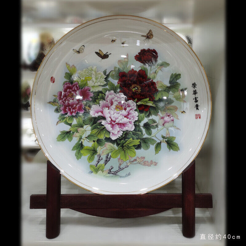 Jingdezhen High End Flower Art Porcelain Plate Hanging Plate