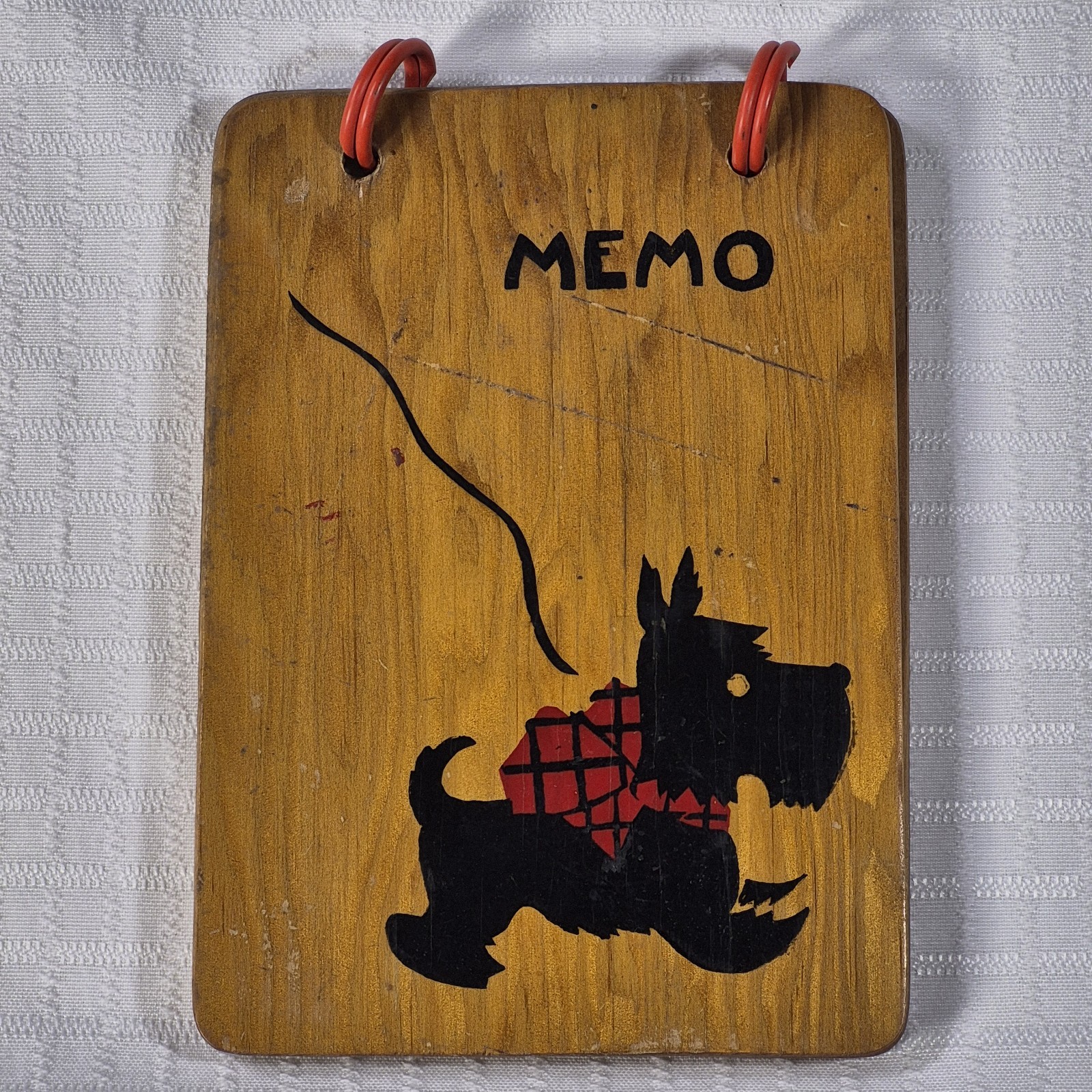 Vibtage Scottie Dog Collectibles 1940s Wooden Memo Note Pad Vibtage Scottie Dog Collectibles 1940s Wooden Memo Note Pad