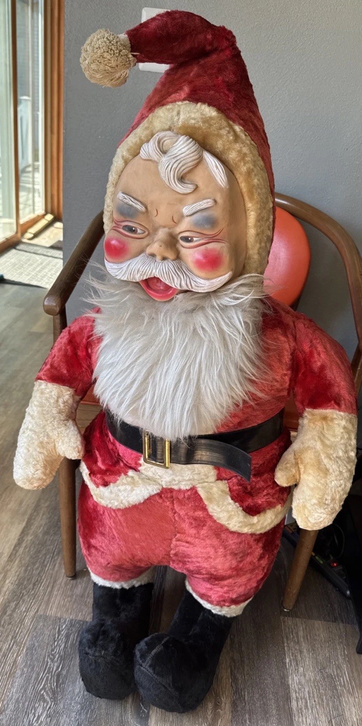Vintage 1950-60s Santa Stuffed Fabric 51 Vintage 1950-60s Santa Stuffed Fabric 51