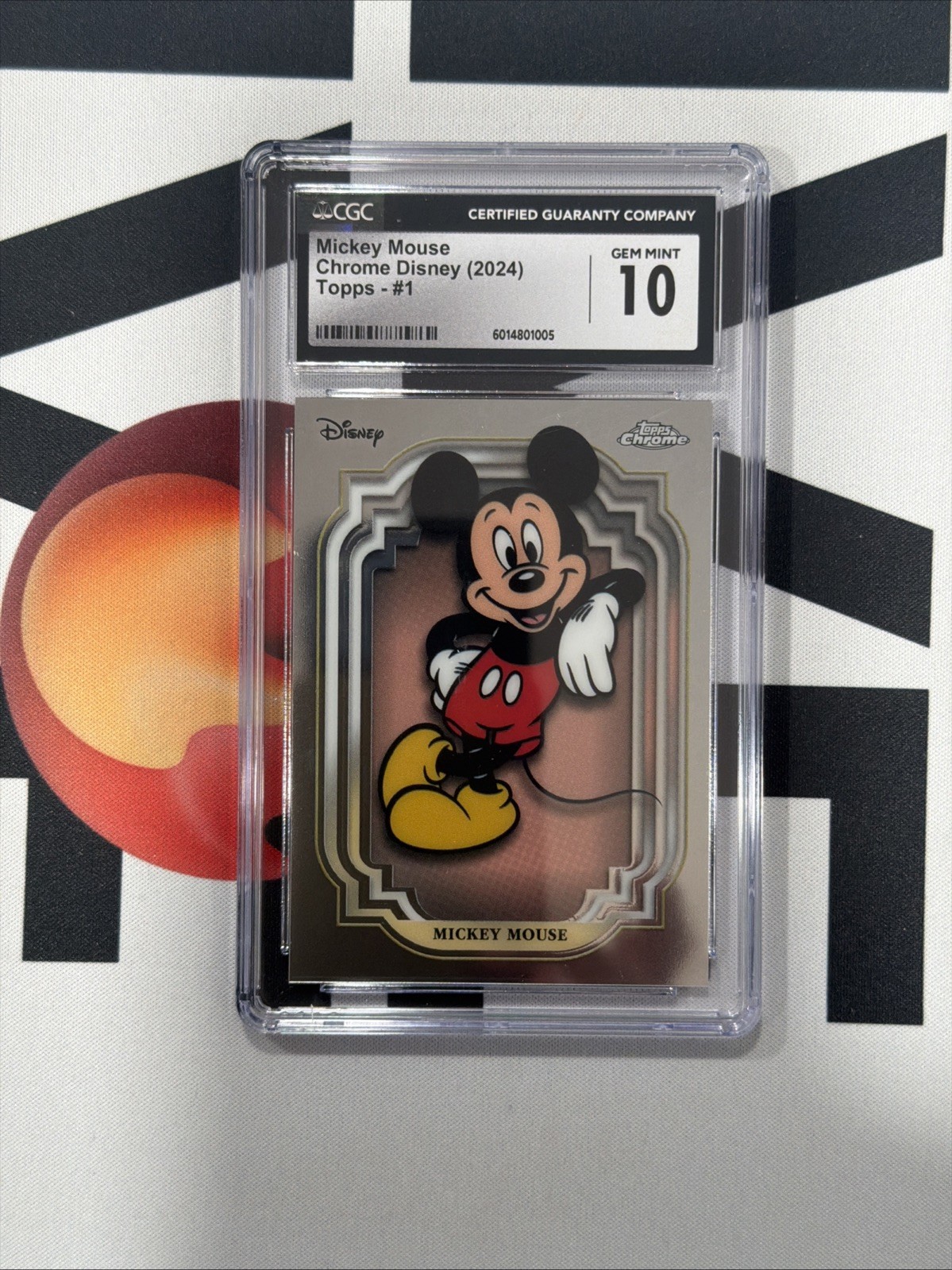 Topps 2024 Disney Chrome Mickey Mouse #1 CGC 10 Graded Non-Sport Card