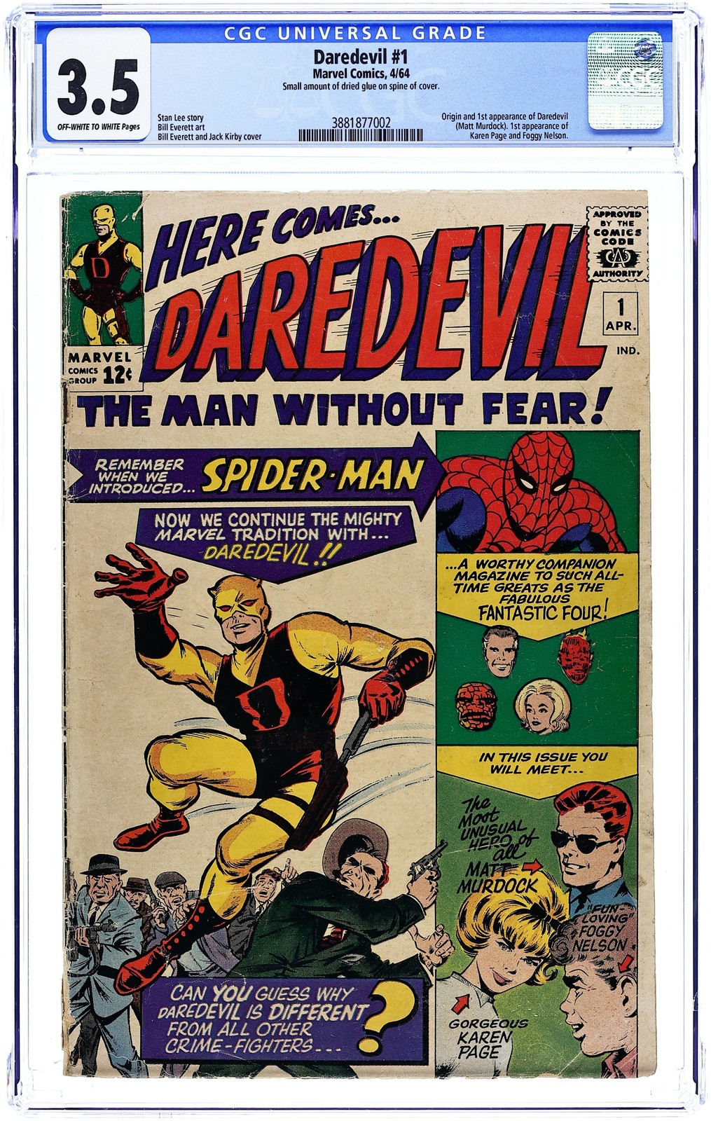 Daredevil #1 CGC 3.5 1964 3881877002 1st app. Daredevil