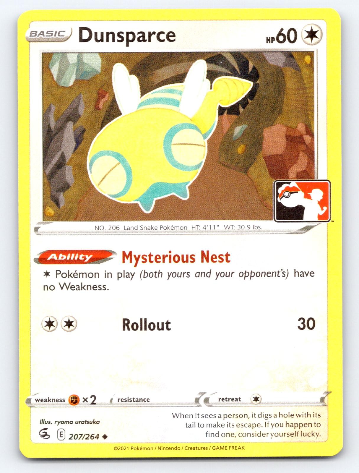 Dunsparce 207/264 Uncommon Fusion Strike Pokemon Lightly Played