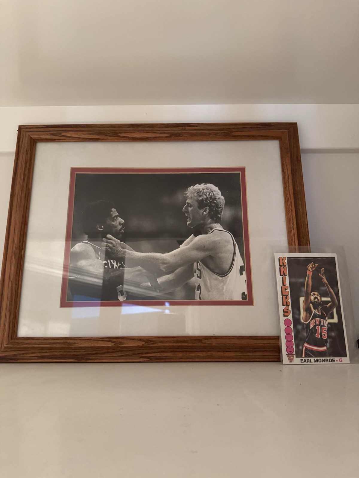 Larry Bird with Julius Erving 1984 Photo Excellent Condition Larry Bird with Julius Erving 1984 Photo Excellent Condition