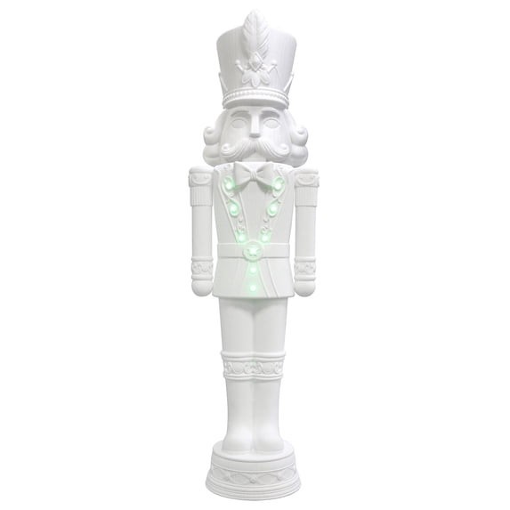 6\'  Giant Nutcracker Light Up Blow Mold Animated Christmas DIY Paint Yourself