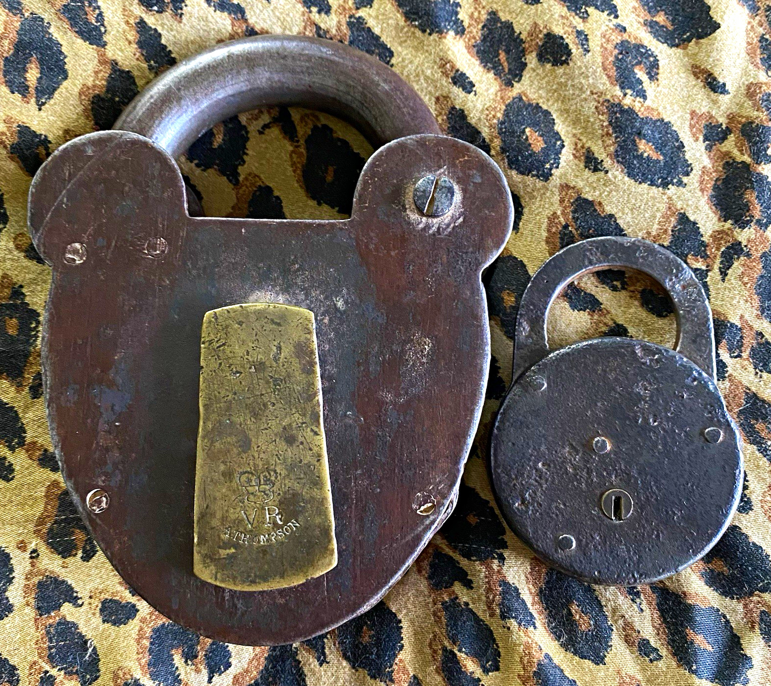 VTG ANTIQUE lot of 2 Padlocks NO KEYS Large “Heart” Shaped and Small Round VTG ANTIQUE lot of 2 Padlocks NO KEYS Large “Heart” Shaped and Small Round