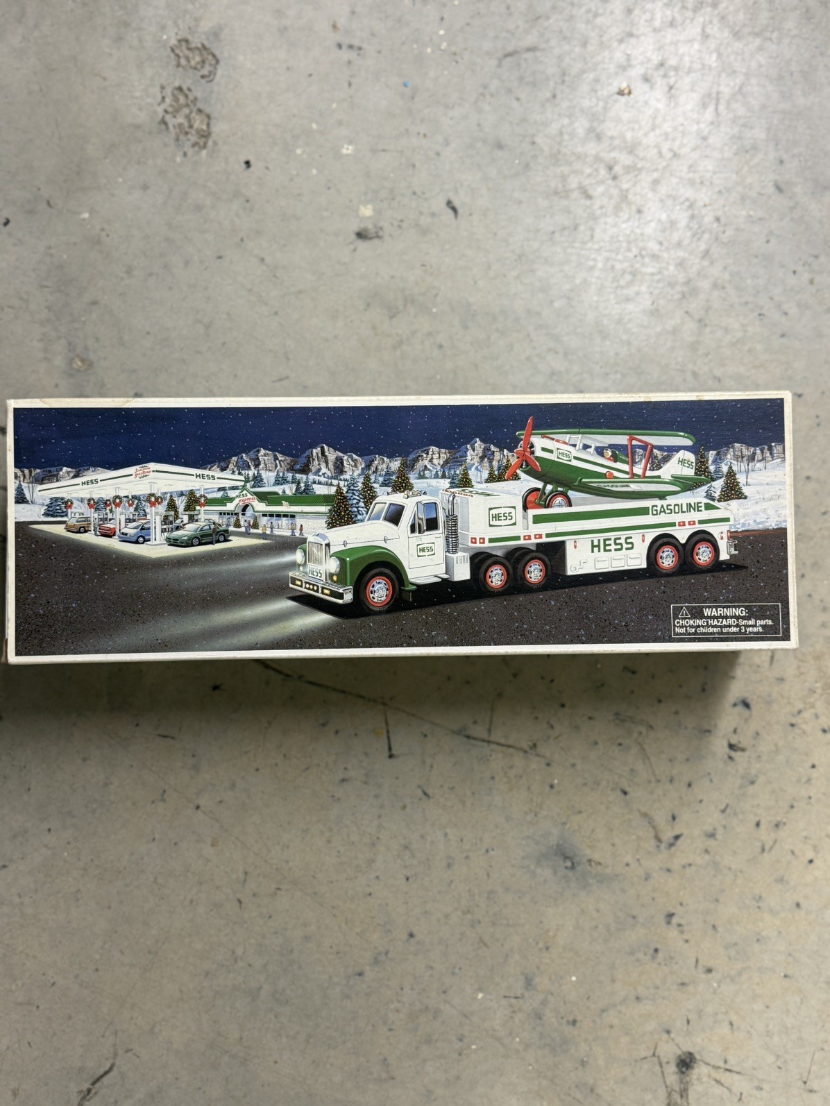 Hess 2002 Truck & Helicopter - White/Green