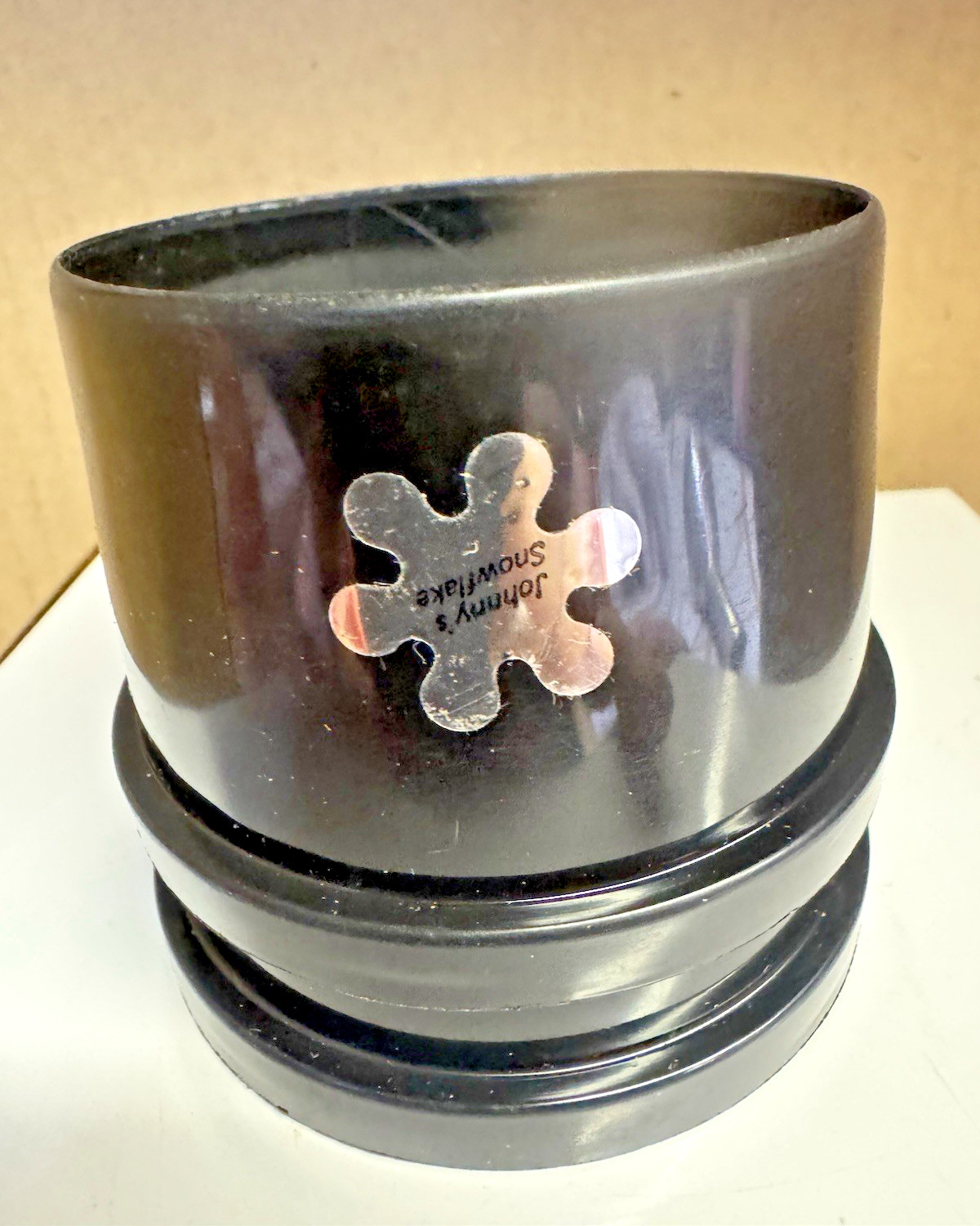 Org Johnny's Snowflake 1977 Collectible With Paperwork Unused /Vintage Black Org Johnny's Snowflake 1977 Collectible With Paperwork Unused /Vintage Black