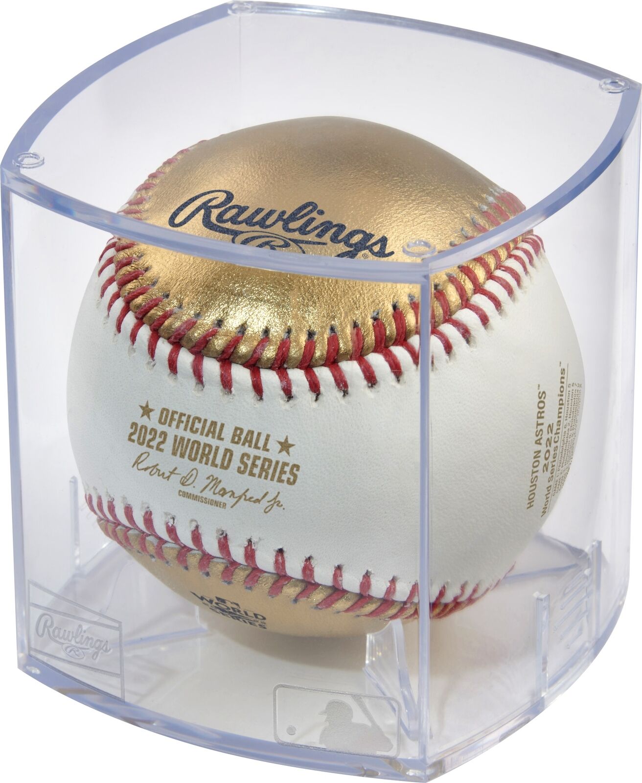 Rawlings 2022 World Series Gold Champions Houston Astros Baseball in Cube