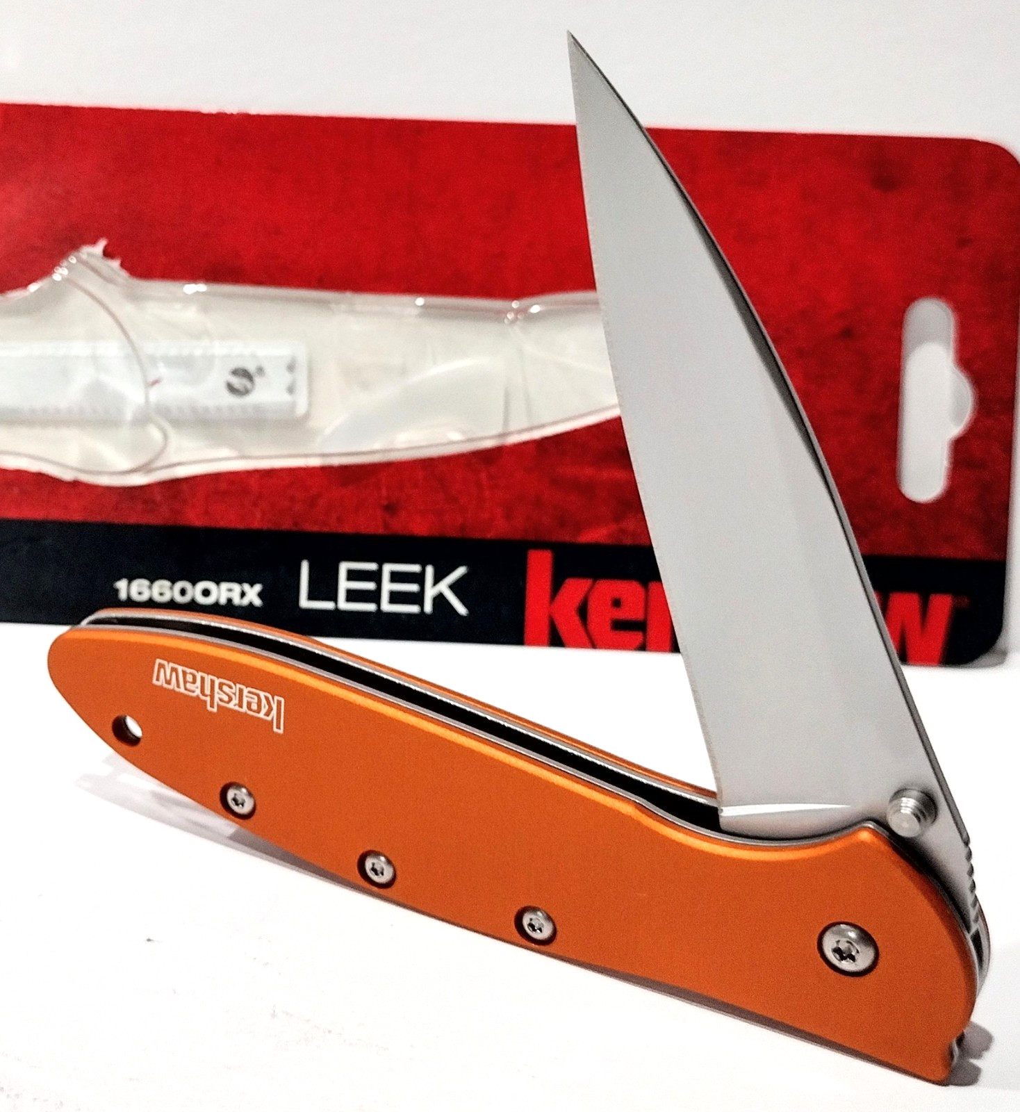 KERSHAW USA KS1660 Orange Leek Spring Open Assisted Folding Pocket Knife New EDC KERSHAW USA KS1660 Orange Leek Spring Open Assisted Folding Pocket Knife New EDC