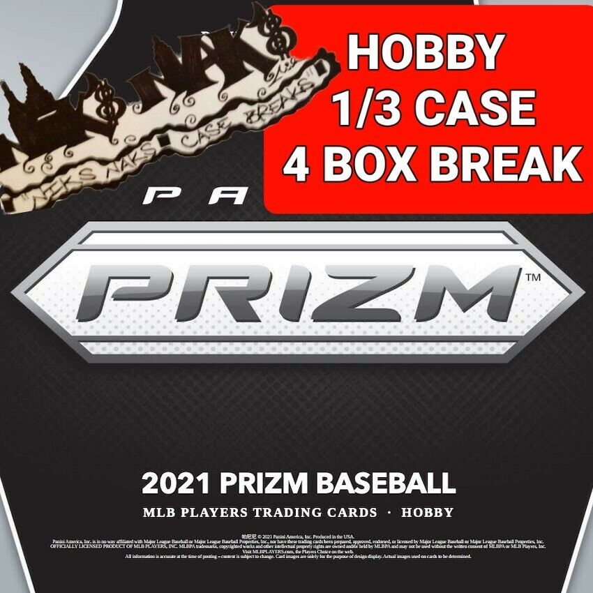 KANSAS CITY ROYALS 2021 PRIZM BASEBALL HOBBY 1/3 CASE 4 BOX BREAK #8