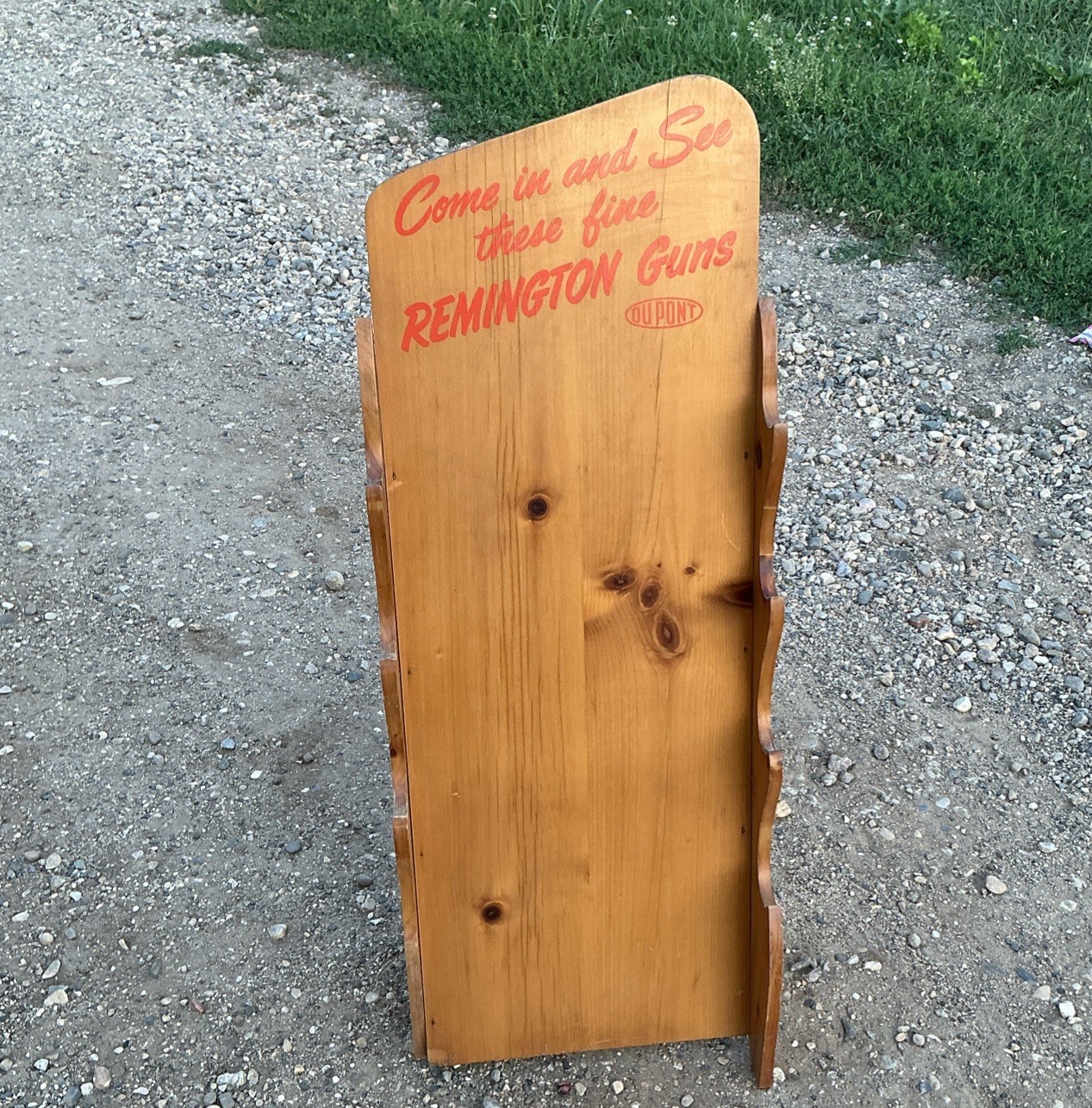 DuPont Remington Gun Store Display Wooden 34” Rare *READ* Some Damage DuPont Remington Gun Store Display Wooden 34” Rare *READ* Some Damage