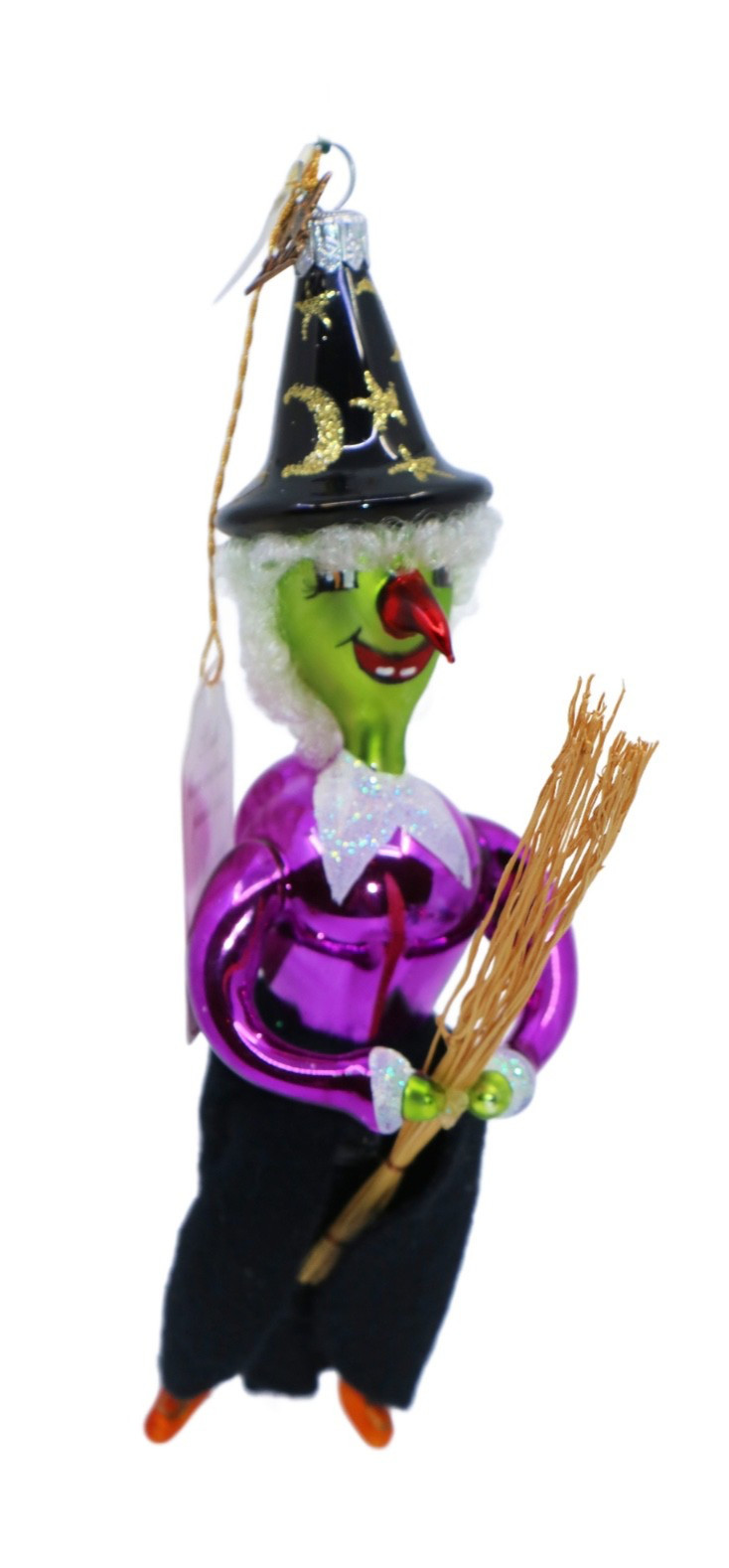 LAVED Vintage Italian WITCH Halloween Ornament