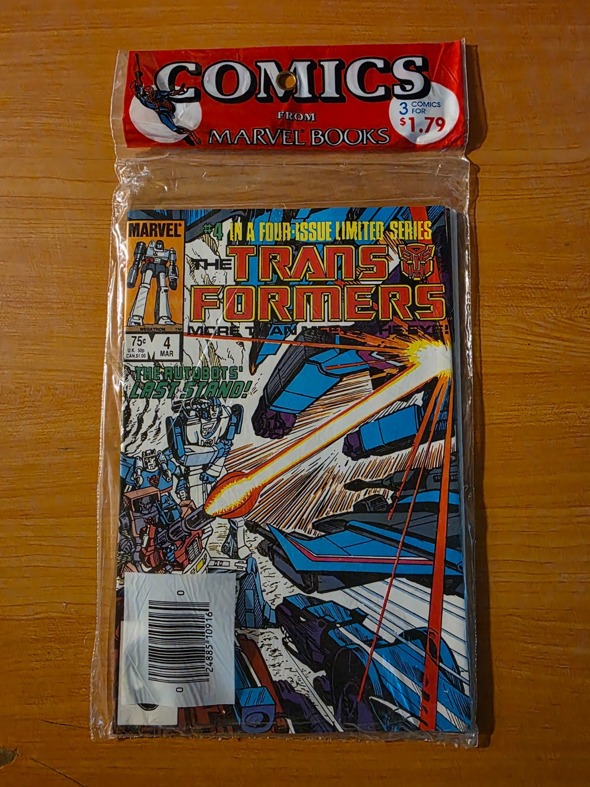 Marvel 3 Pack SEALED Transformers #4 #5 & #6  ~NEAR MINT NM~ 1985 Marvel Comics