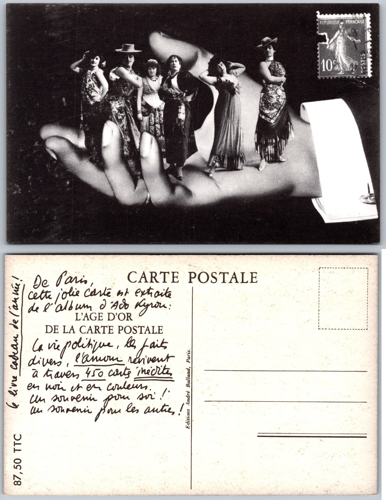 Paris Cabaret Dancers Postcard Paris Cabaret Dancers Postcard
