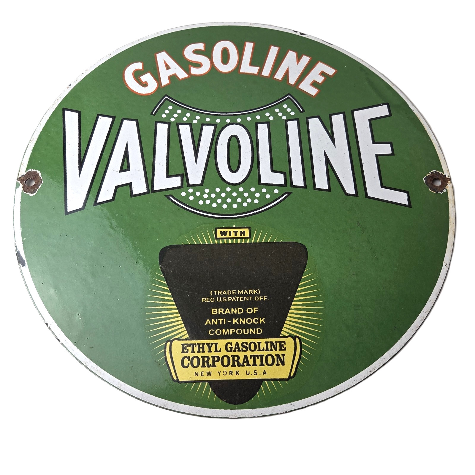 Vintage Valvoline Motor Oil Sign - Gas Pump Service Station Porcelain Sign Vintage Valvoline Motor Oil Sign - Gas Pump Service Station Porcelain Sign