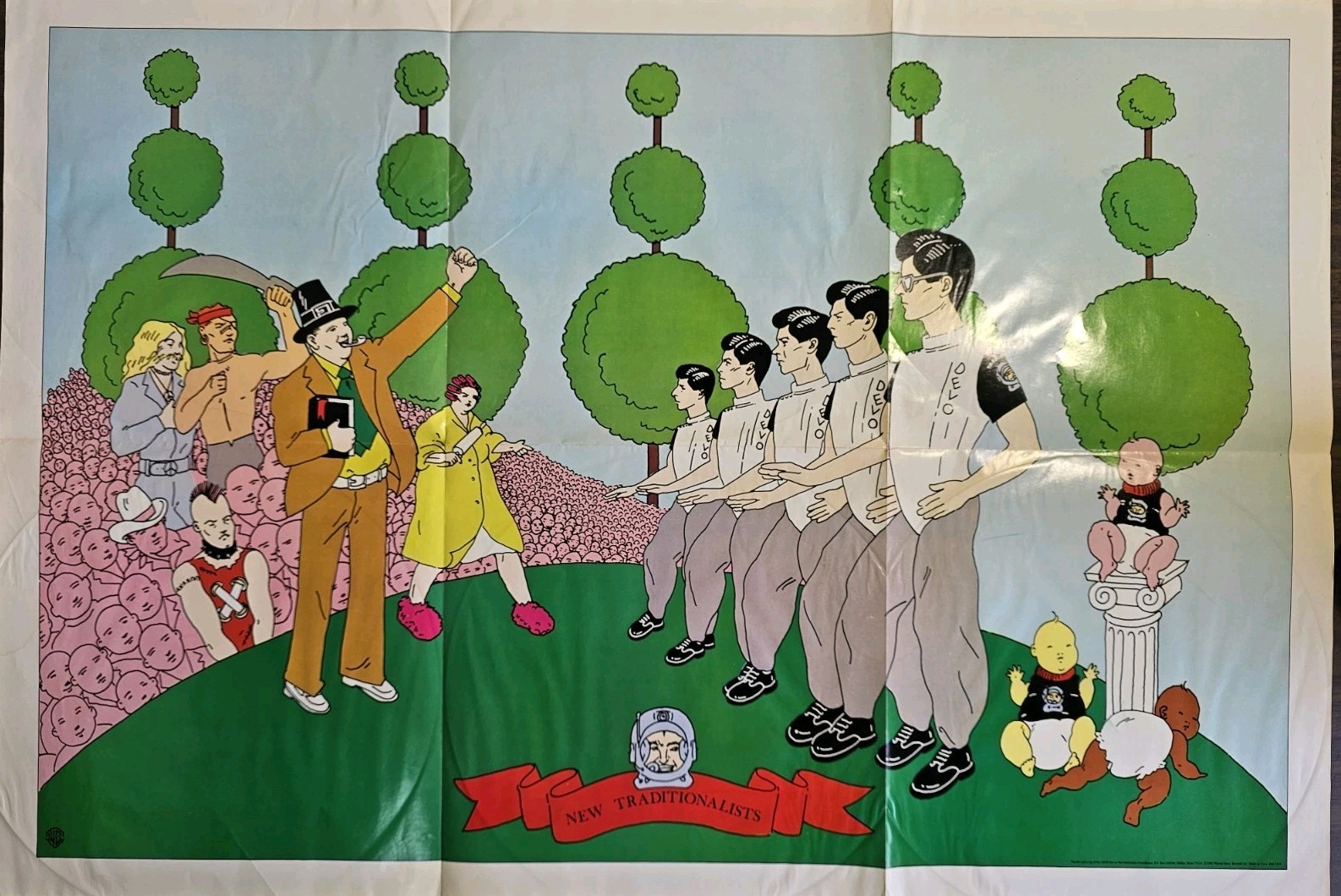 Devo Poster New Traditionalists Cartoon Original 1981 Devo Poster New Traditionalists Cartoon Original 1981