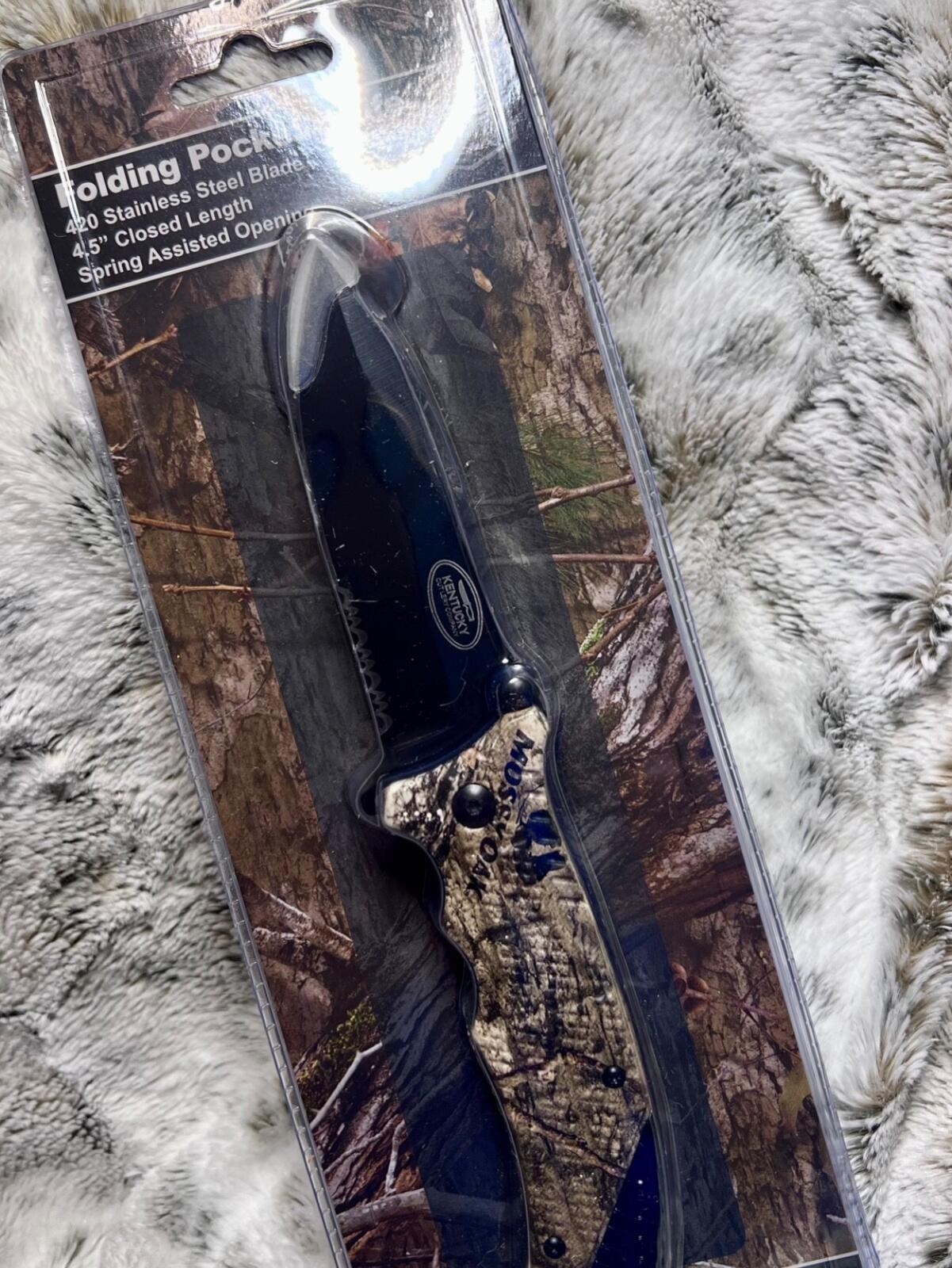 Mossy Oak CAMO Kentucky Cutlery Folding Pocket Knife 420 SS 4.5\ Mossy Oak CAMO Kentucky Cutlery Folding Pocket Knife 420 SS 4.5\