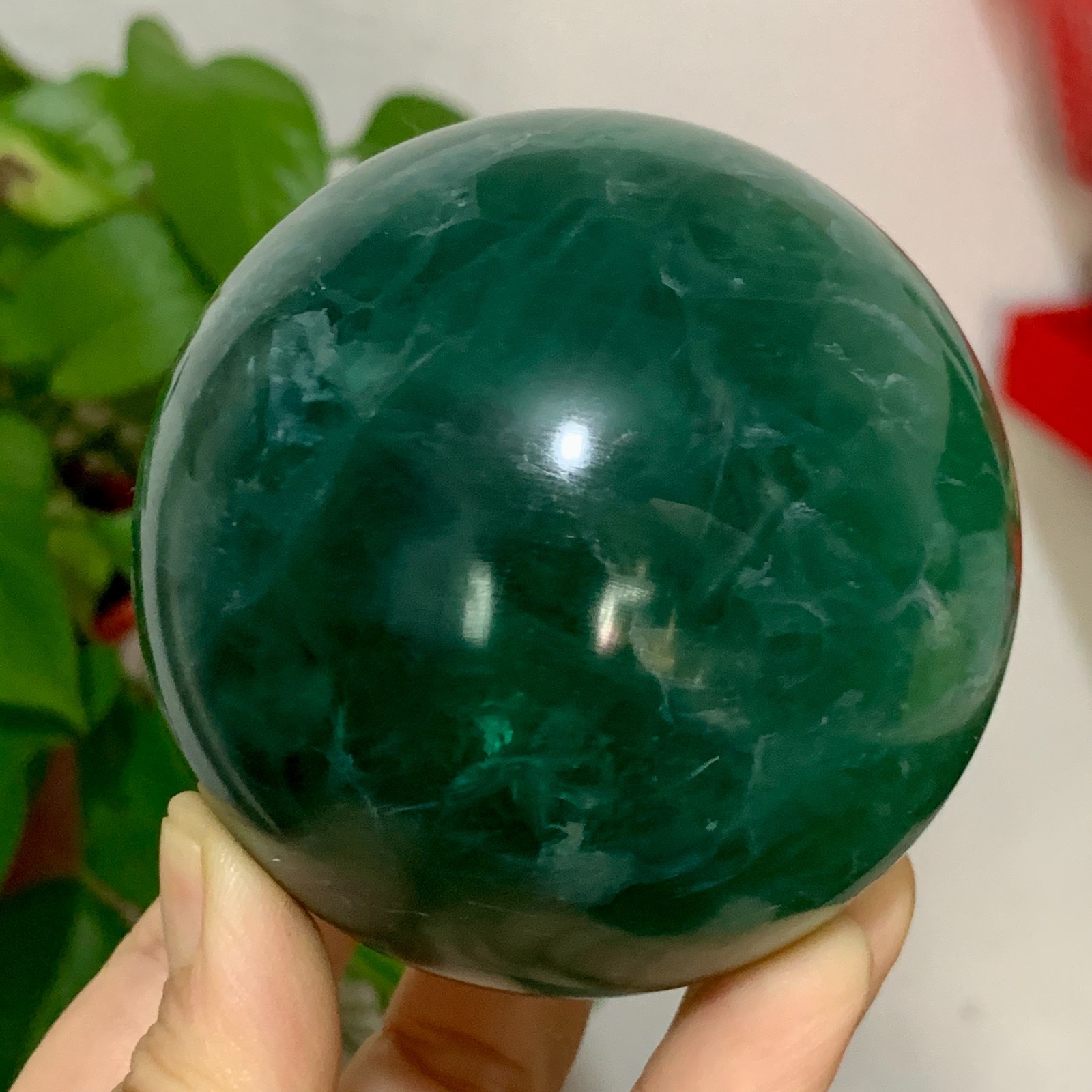 1.75LB Natural Fluorite Quartz Crystal Ball Sphere Polished Mineral Healing 1.75LB Natural Fluorite Quartz Crystal Ball Sphere Polished Mineral Healing
