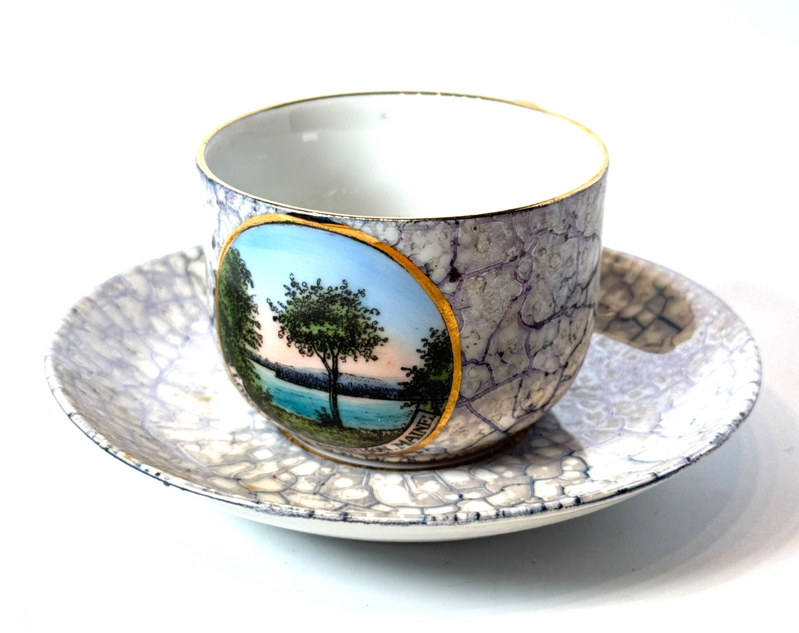 LONG LAKE - HARRISON - ME MAINE ANTIQUE Souvenir CHINA TRINKET TEA CUP LONG LAKE - HARRISON - ME MAINE ANTIQUE Souvenir CHINA TRINKET TEA CUP