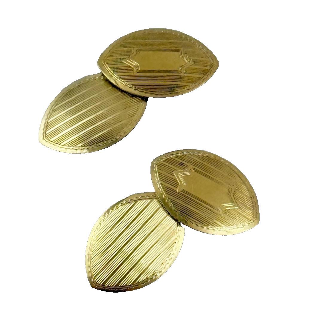 Vtg 8K Gold Art Deco Cufflinks Minimalist Oval Marked 333 Mens Jewelry Vtg 8K Gold Art Deco Cufflinks Minimalist Oval Marked 333 Mens Jewelry