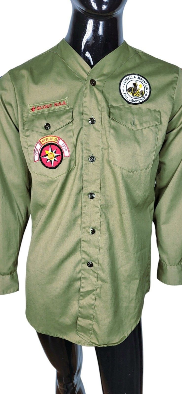 Vintage 70s Boy Scouts Of America Official Shirt Scout Master Arizona New Mexico