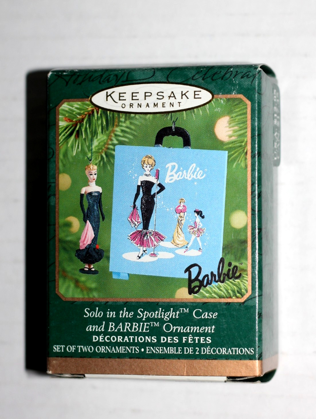 BARBIE HALLMARK SOLO IN THE SPOTLIGHT CASE & BARBIE ORNAMENT NIB BARBIE HALLMARK SOLO IN THE SPOTLIGHT CASE & BARBIE ORNAMENT NIB