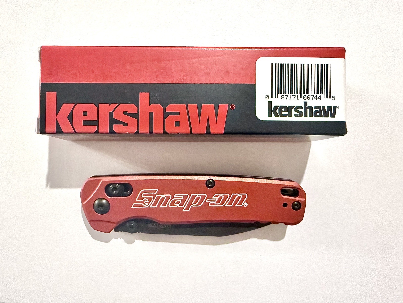 *NEW* Snap-on KERSHAW 6105 BEL AIR Folding Pocket Knife EDC Locking Blade RED