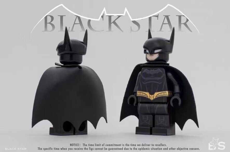 custom 3th party minifigure mini brick black star batman