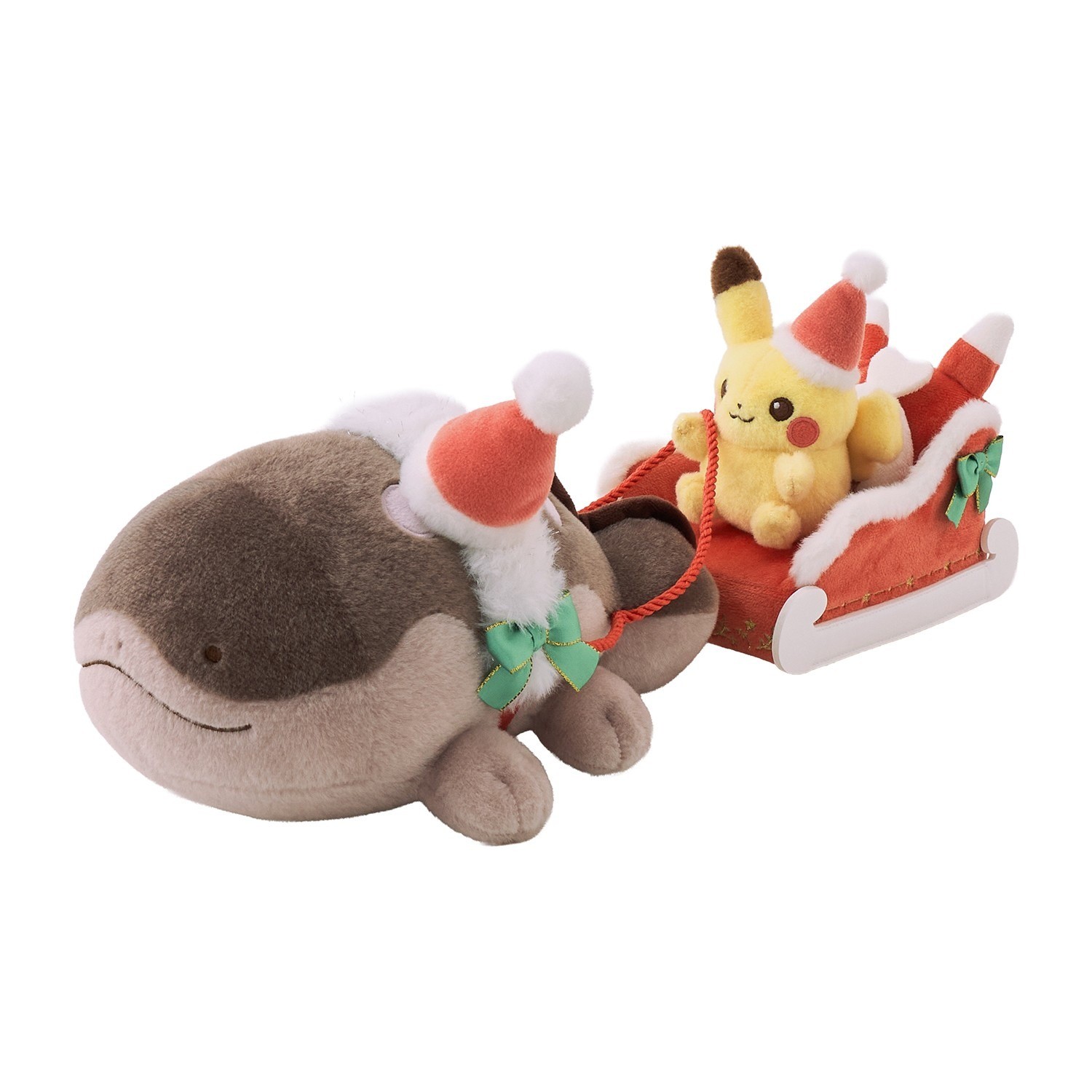 Presale Pokemon Center 2026 Christmas Plush Pikachu & Clodsire Sleigh Present Presale Pokemon Center 2026 Christmas Plush Pikachu & Clodsire Sleigh Present