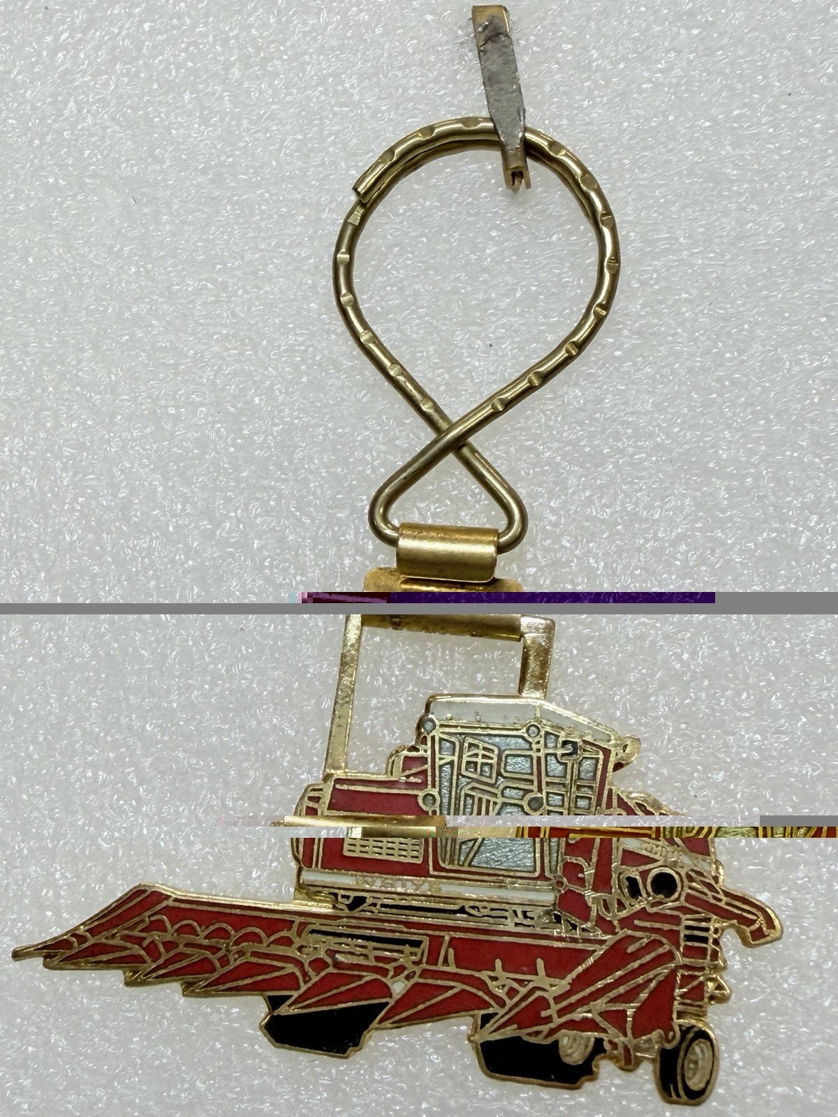 Vintage White Tractors Harvest Boss Harvester Watch Fob Keychain Vintage White Tractors Harvest Boss Harvester Watch Fob Keychain