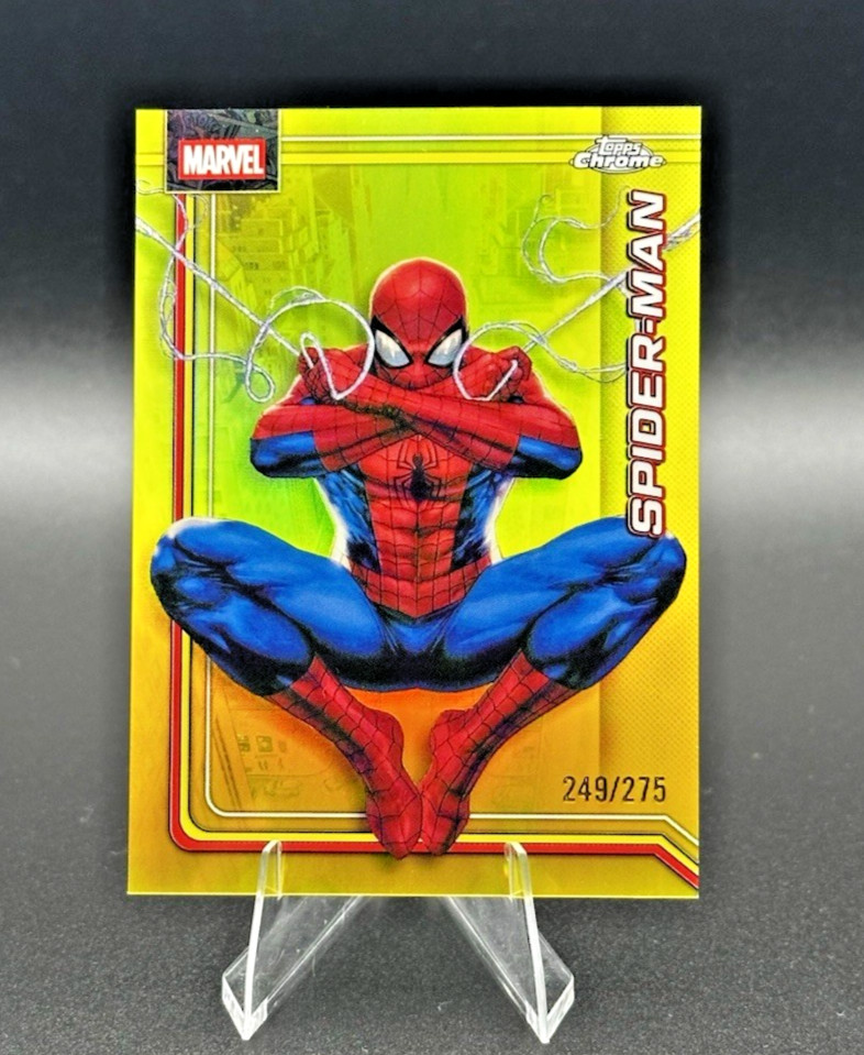 2026 Topps Chrome Marvel Spider-Man #163 True Yellow Refractor 249/275 π₯ 2026 Topps Chrome Marvel Spider-Man #163 True Yellow Refractor 249/275 π₯