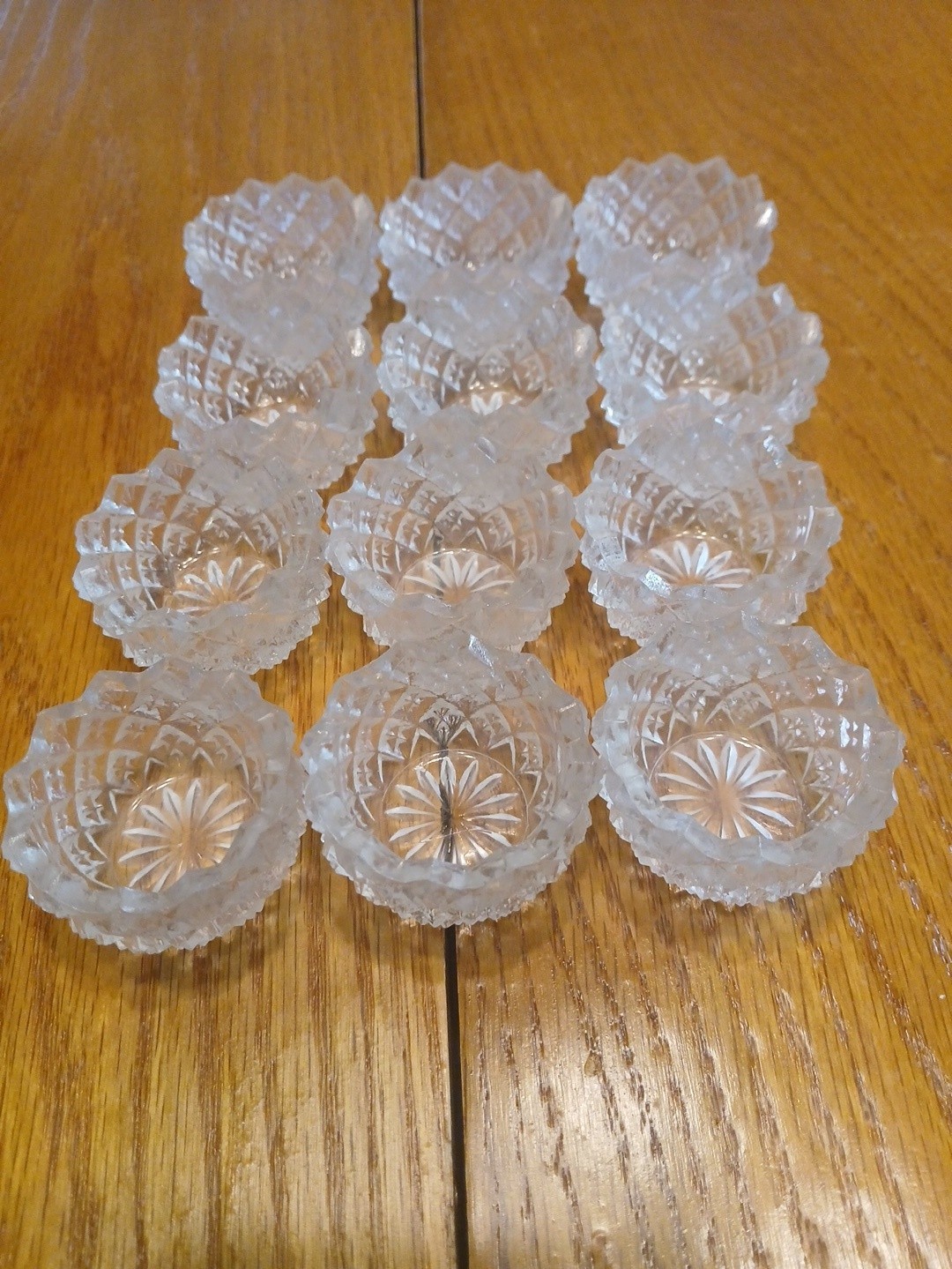 Vintage Westmoreland Lacy Daisy Glass Salt Cellar Dips lot of 8